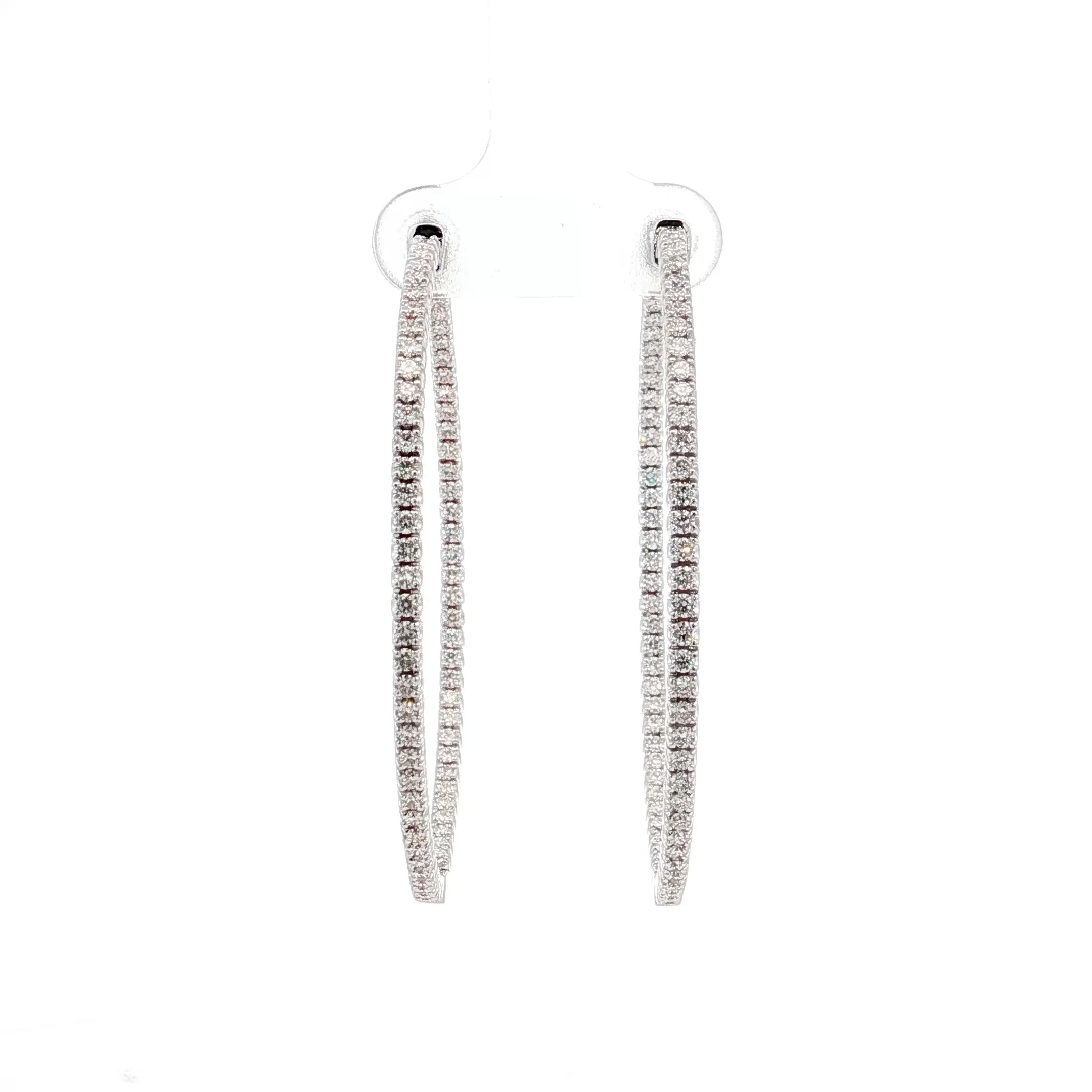 2 Carat Diamond Inside-Out Hoop Earrings in 14k