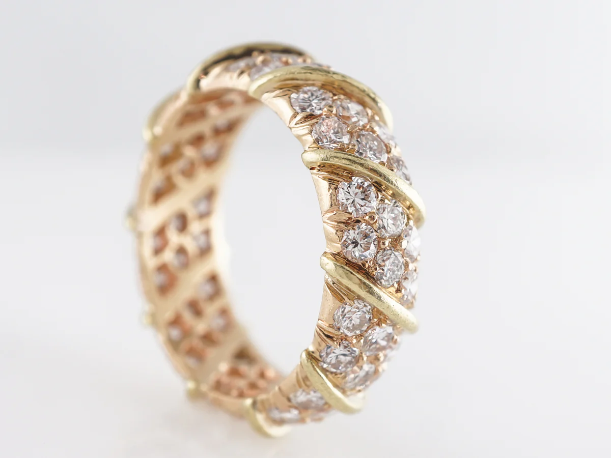 2 Carat Diamond Statement Band in 14k Yellow Gold - Image 3