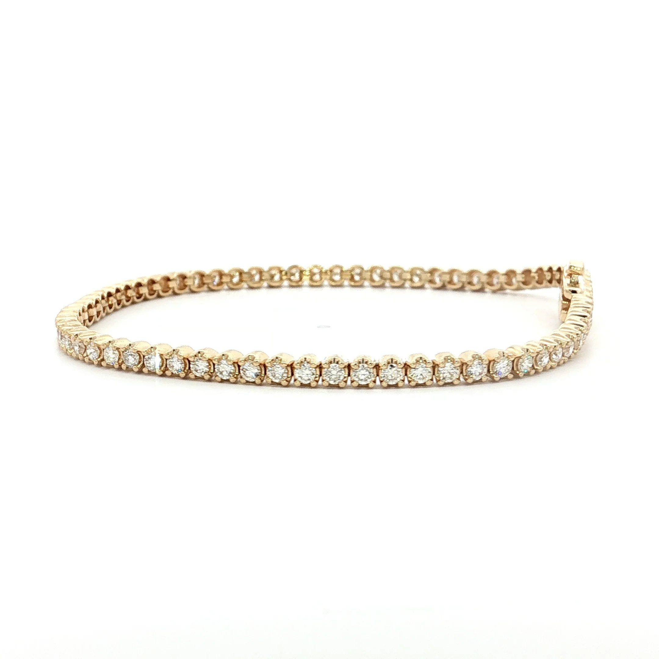 2 Carat Diamond Tennis Bracelet in 14k Yellow Gold - Image 2