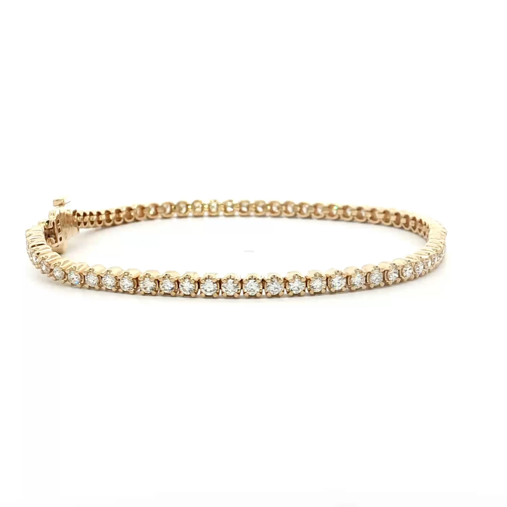 2 Carat Diamond Tennis Bracelet in 14k Yellow Gold - Image 3