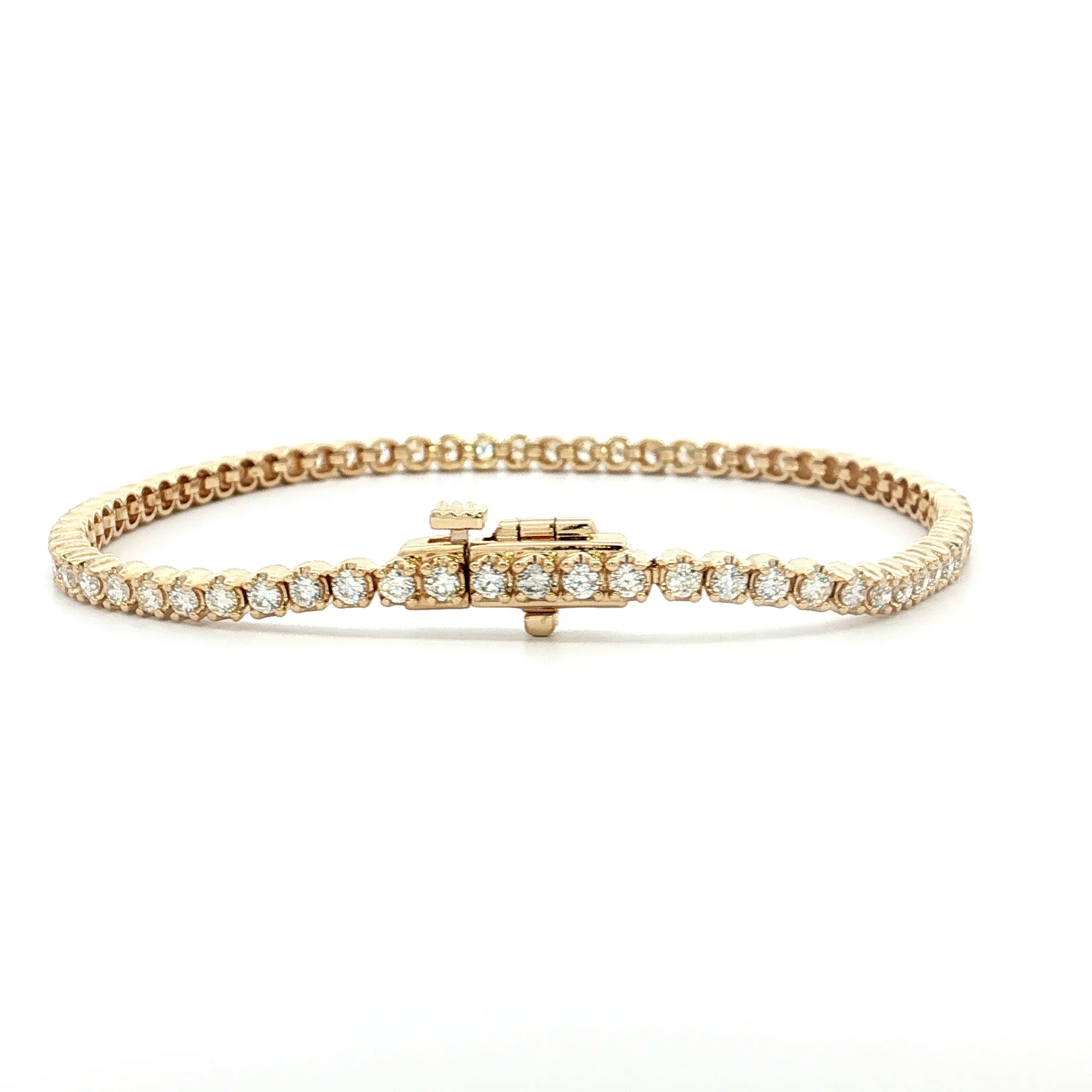 2 Carat Diamond Tennis Bracelet in 14k Yellow Gold - Image 4