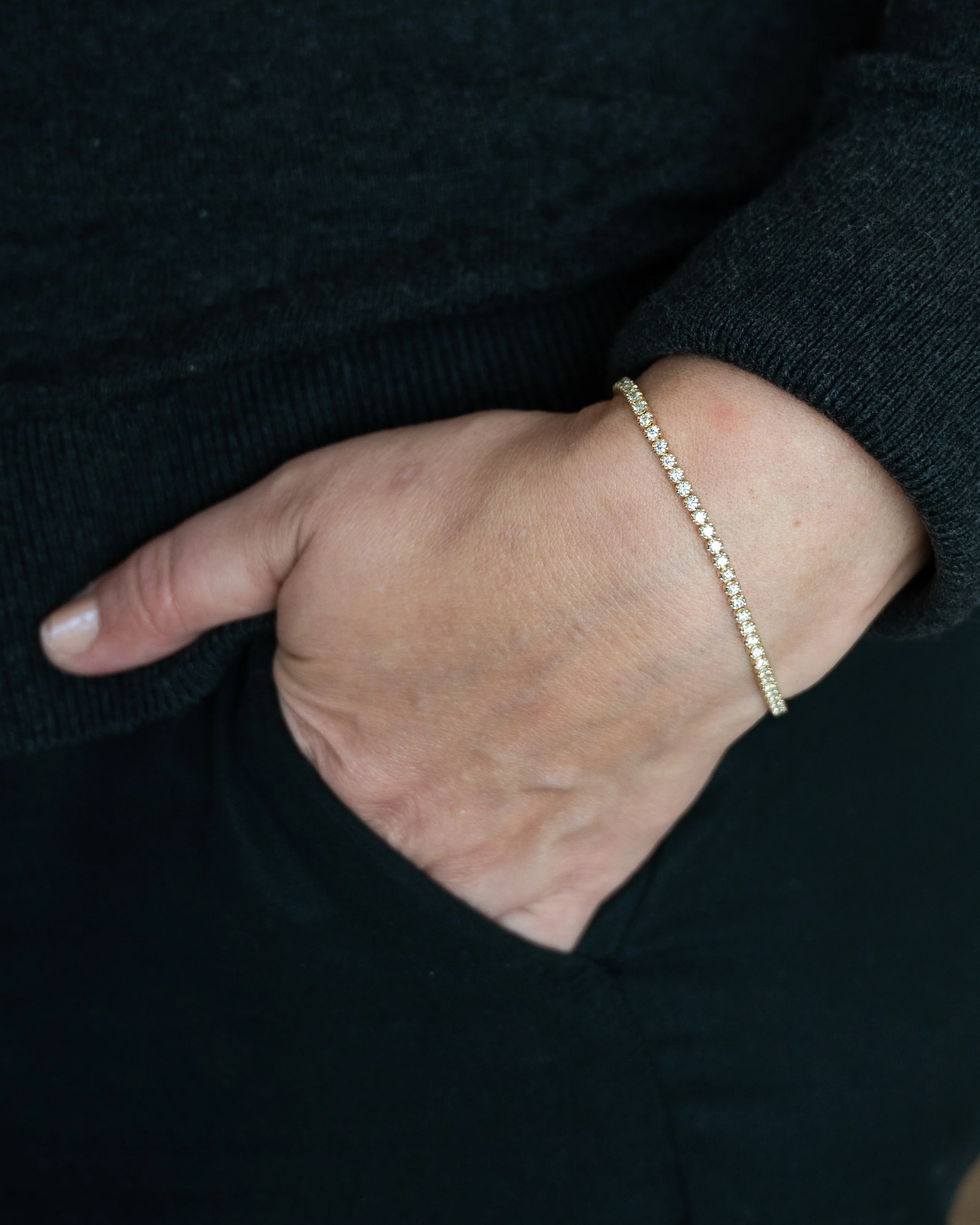 2 Carat Diamond Tennis Bracelet in 14k Yellow Gold - Image 6