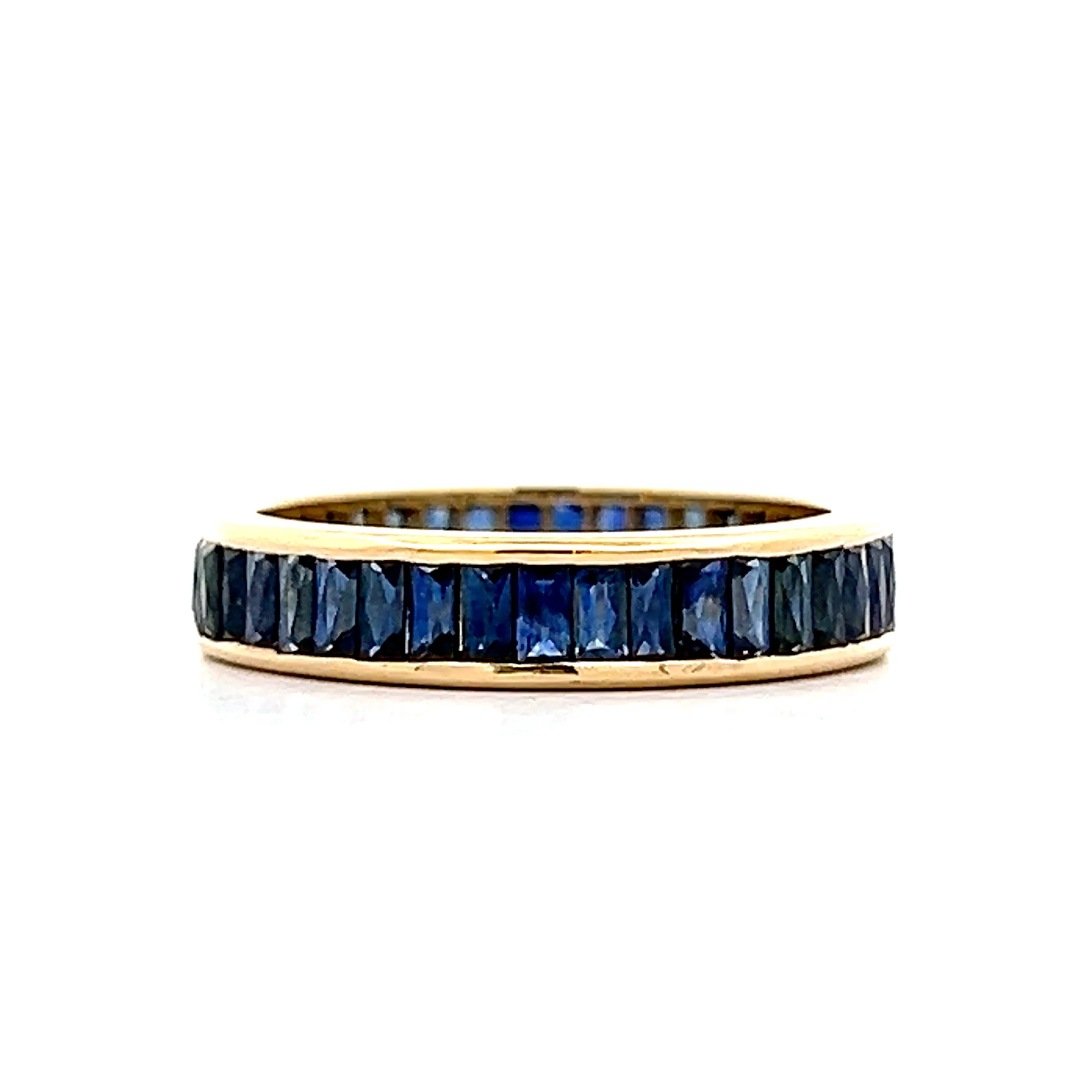 2 Carat French Cut Eternity Band in 18k Yellow Gold - Image 2