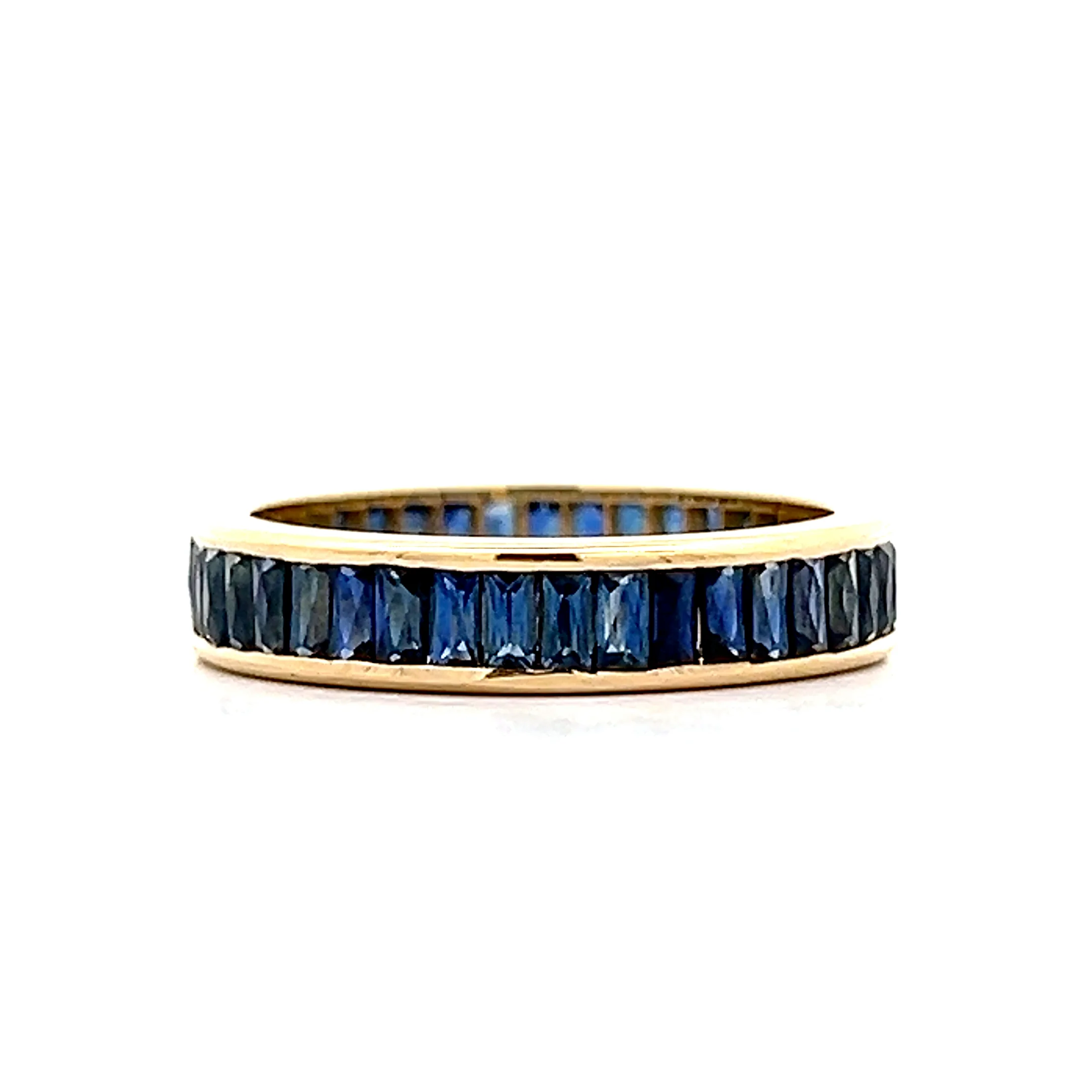 2 Carat French Cut Eternity Band in 18k Yellow Gold - Image 3