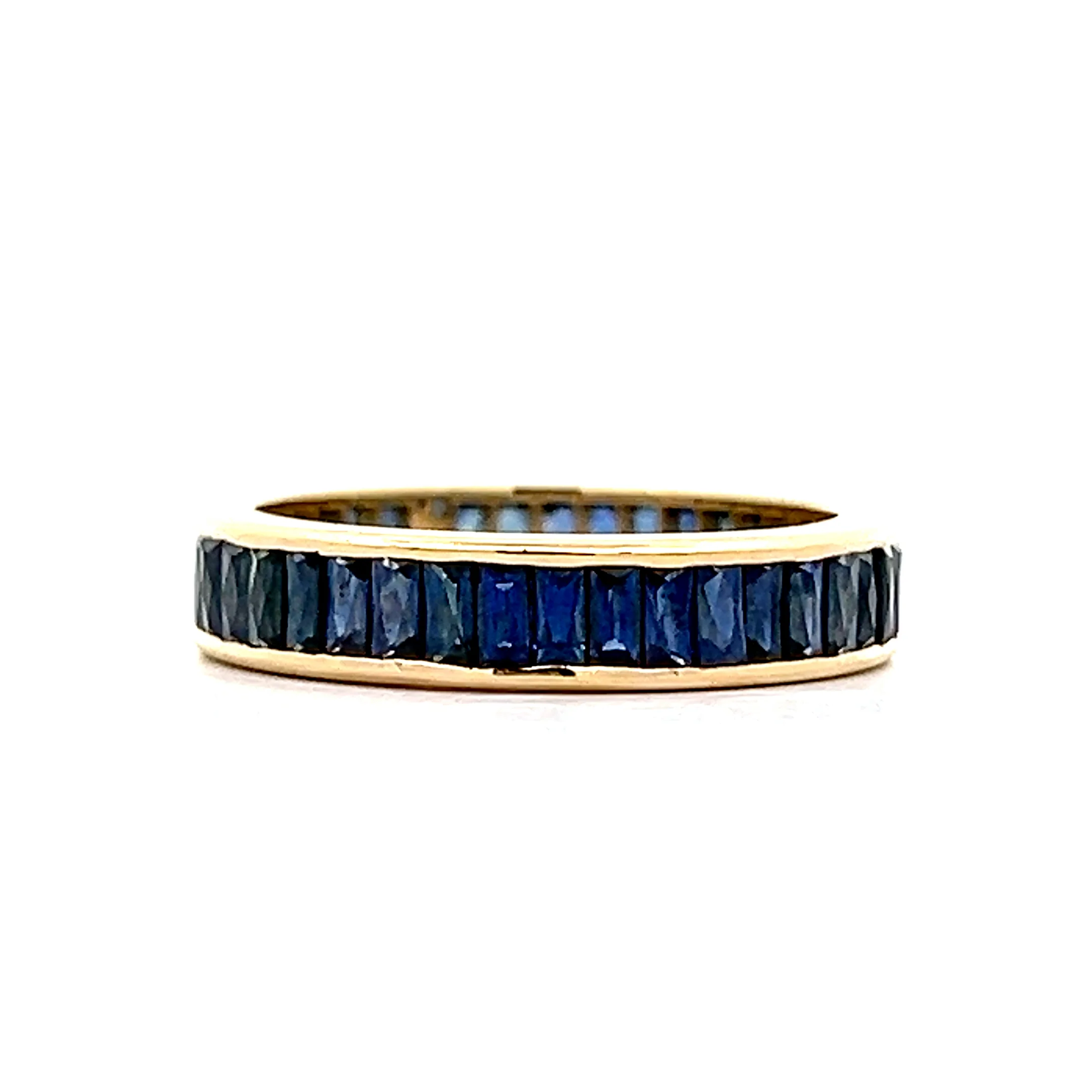 2 Carat French Cut Eternity Band in 18k Yellow Gold - Image 4