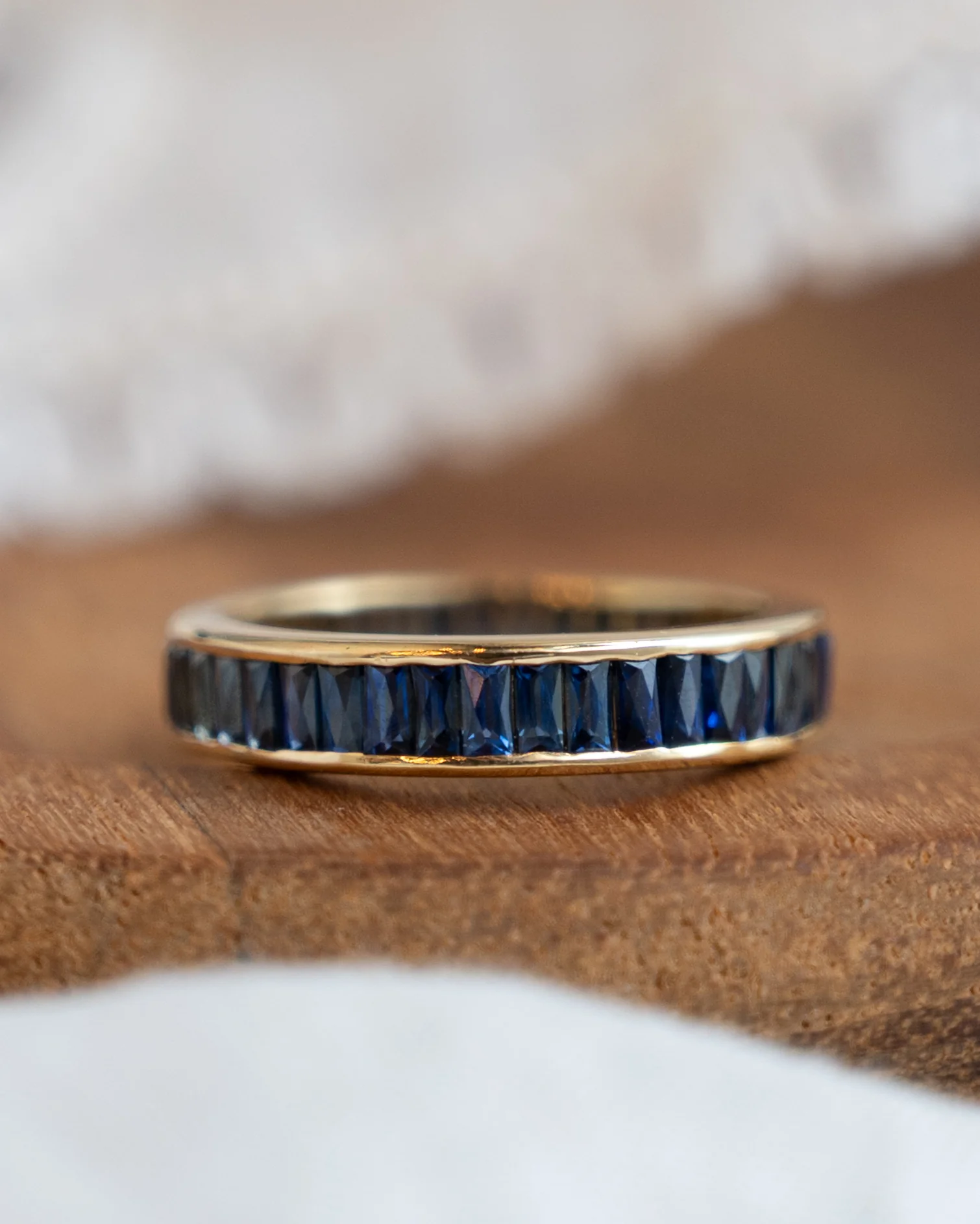 2 Carat French Cut Eternity Band in 18k Yellow Gold - Image 6