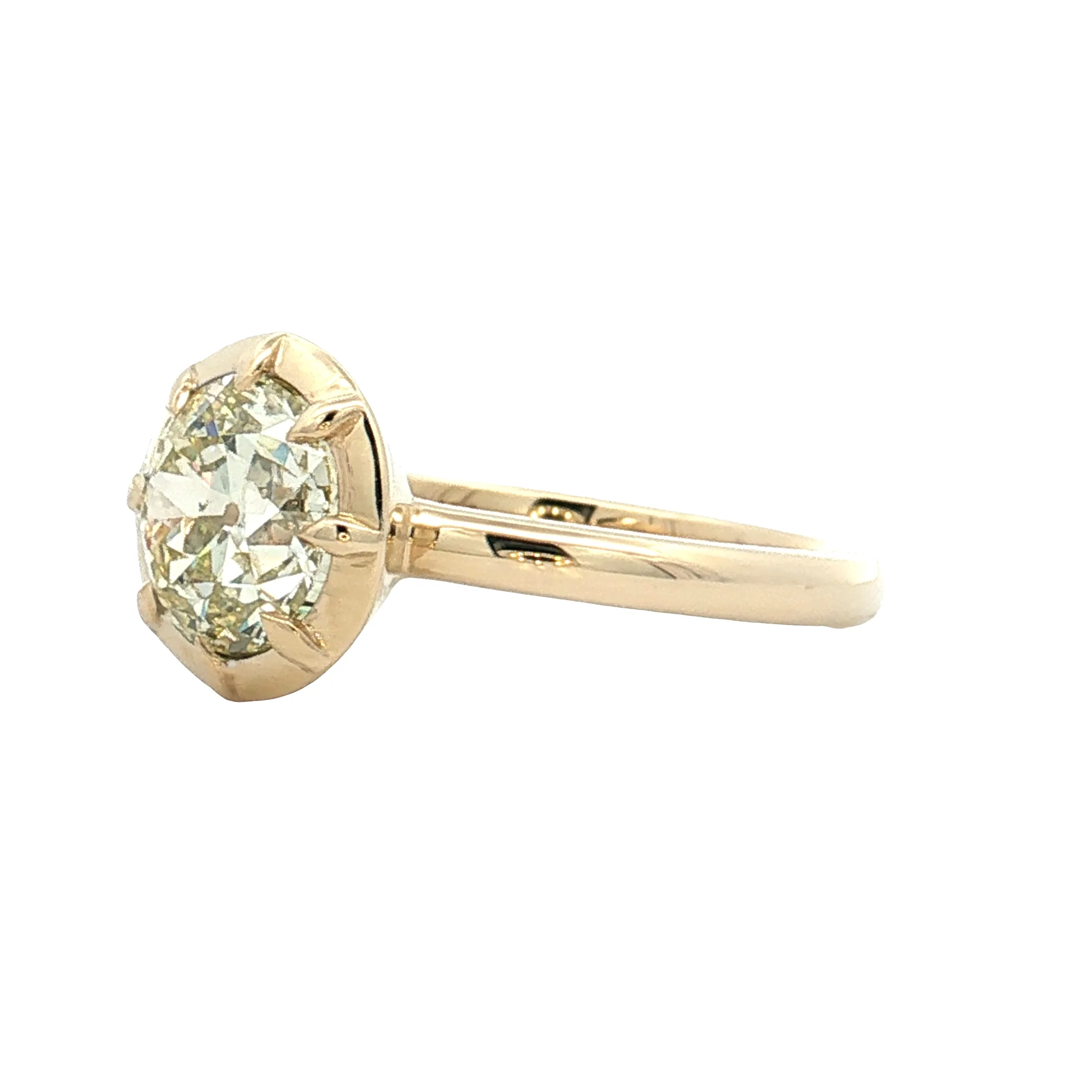 2 Carat GIA Old European Diamond Engagement Ring 14k - Image 2