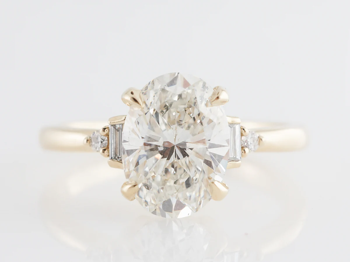 2 Carat GIA Oval Cut Diamond Engagement Ring in 14k