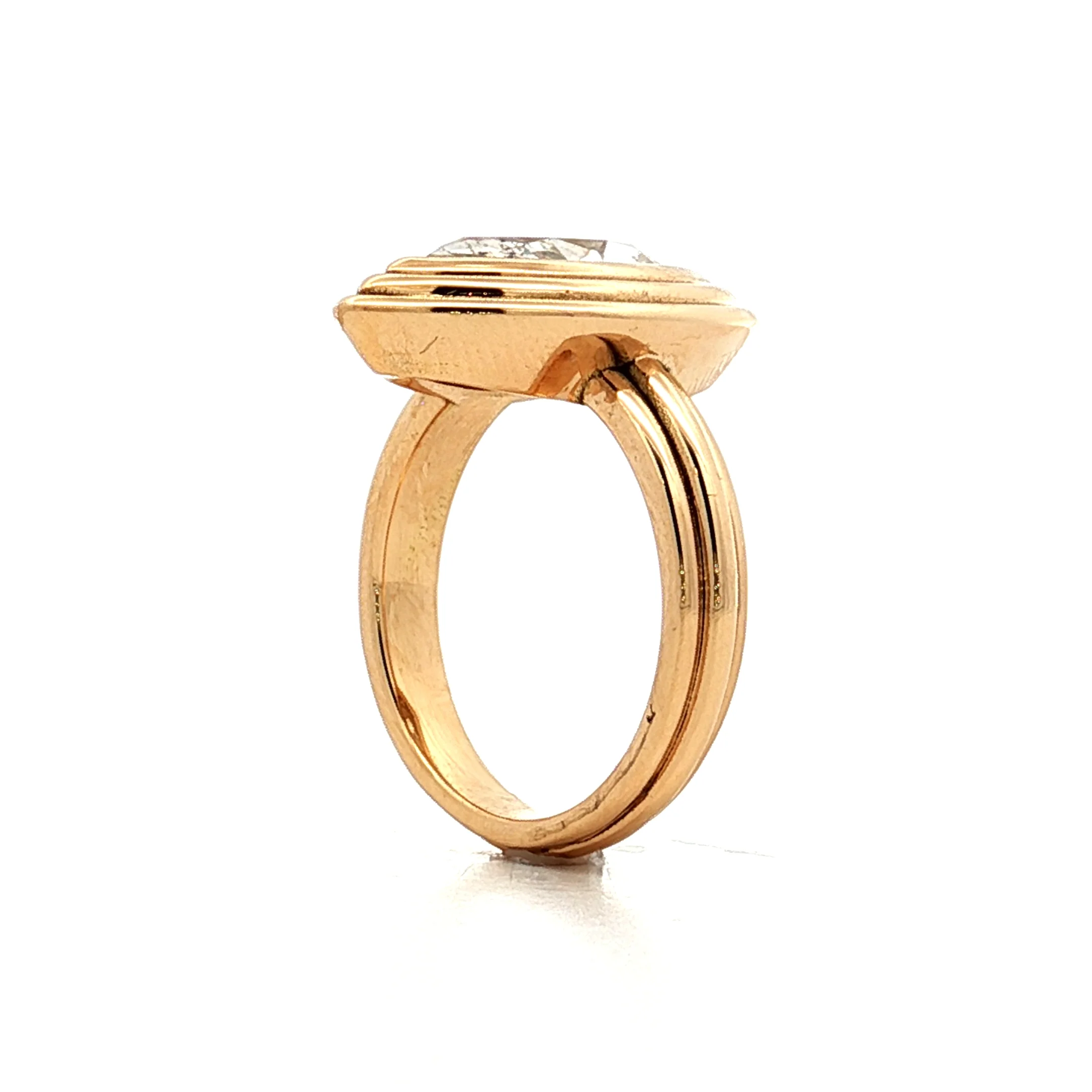 2 Carat Marquise Diamond Solitaire Engagement Ring 18k - Image 5