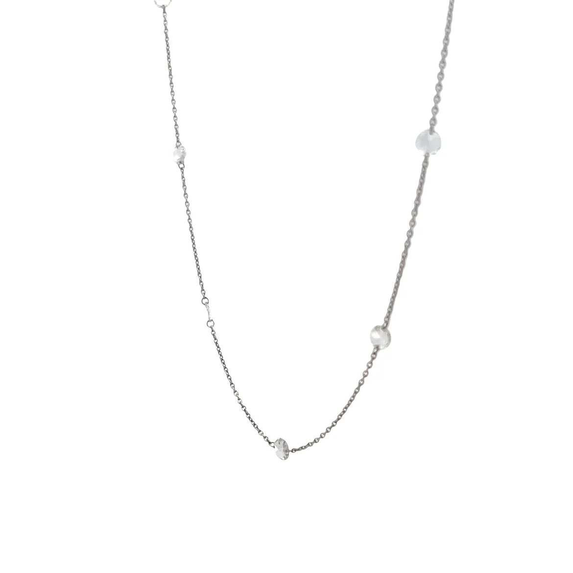 2 Carat Rose Cut Diamond Necklace in 18k - Image 2