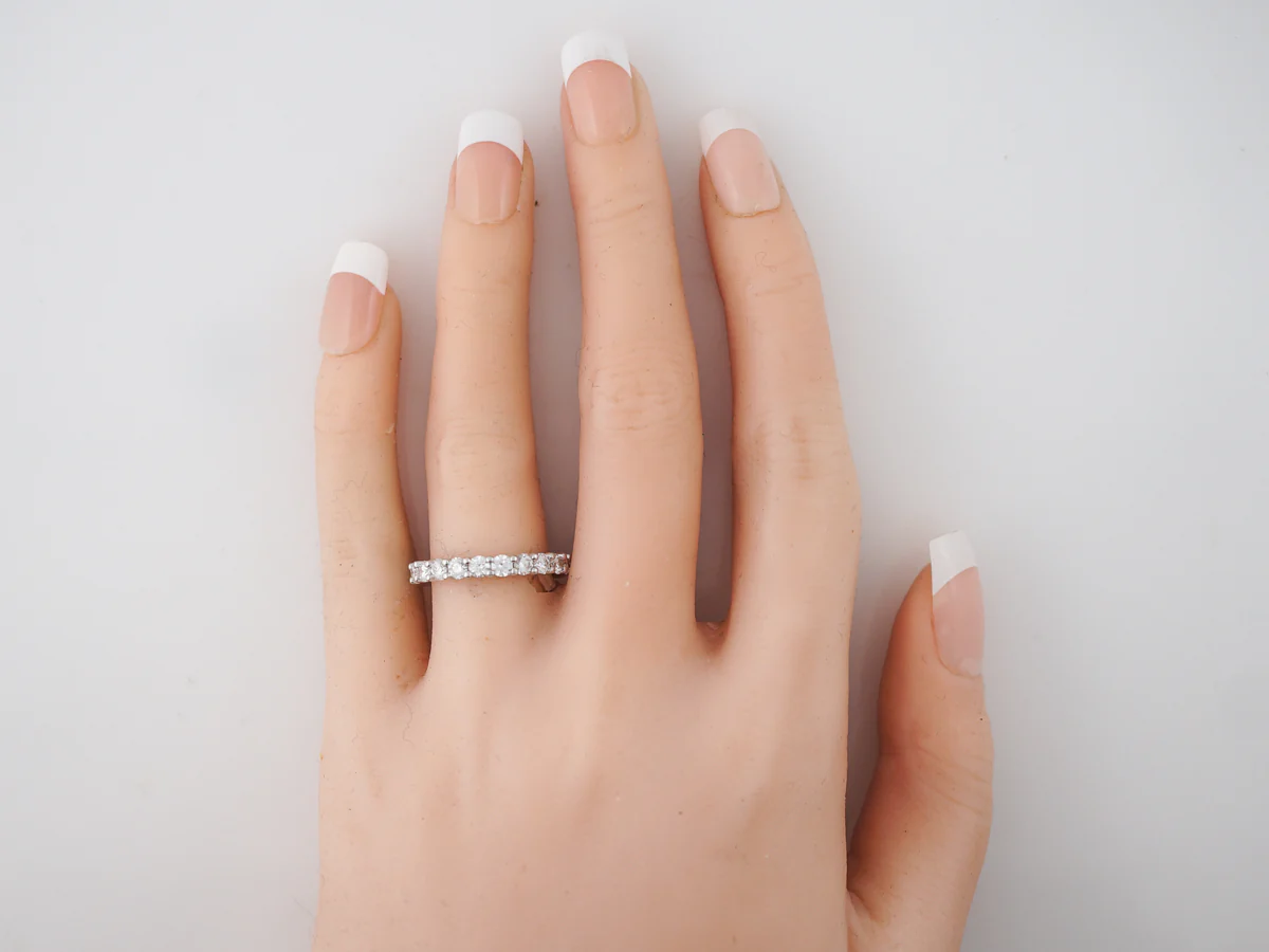 2 Carat Round Brilliant Cut Diamond Eternity Wedding Band in Platinum - Image 4