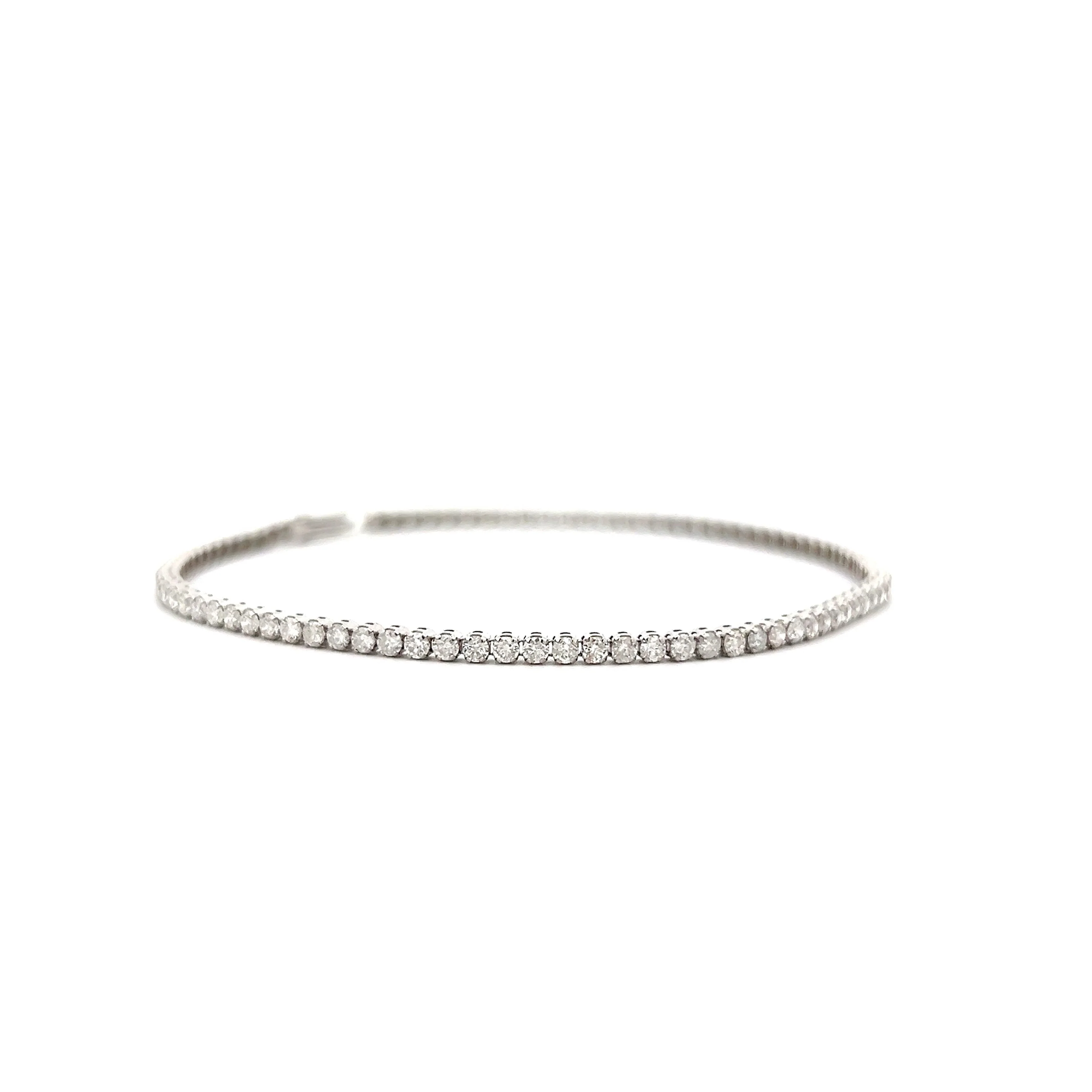 2 Carat Round Diamond Tennis Bracelet in 14k - Image 3