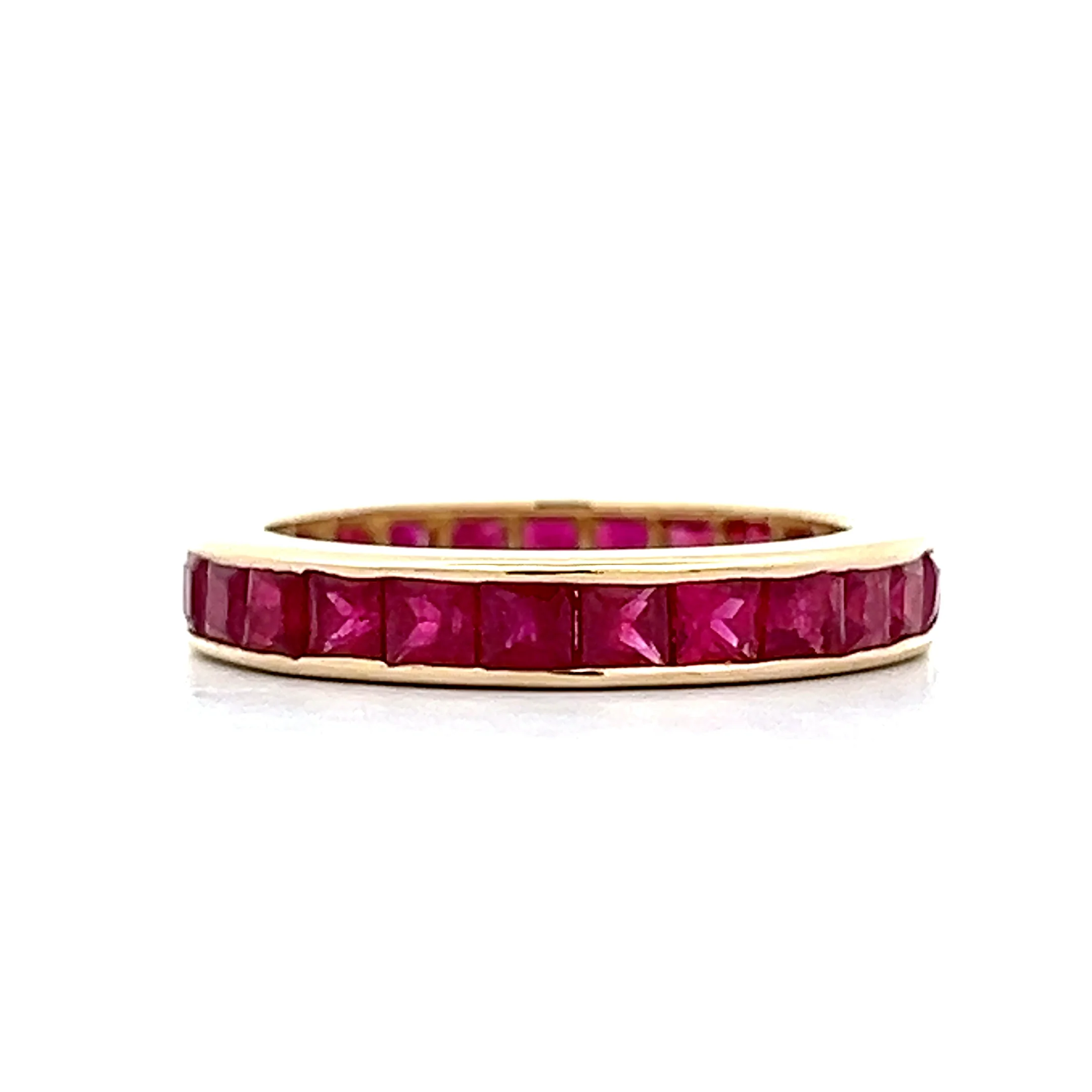 2 Carat Ruby Eternity Band in 18k Yellow Gold - Image 2