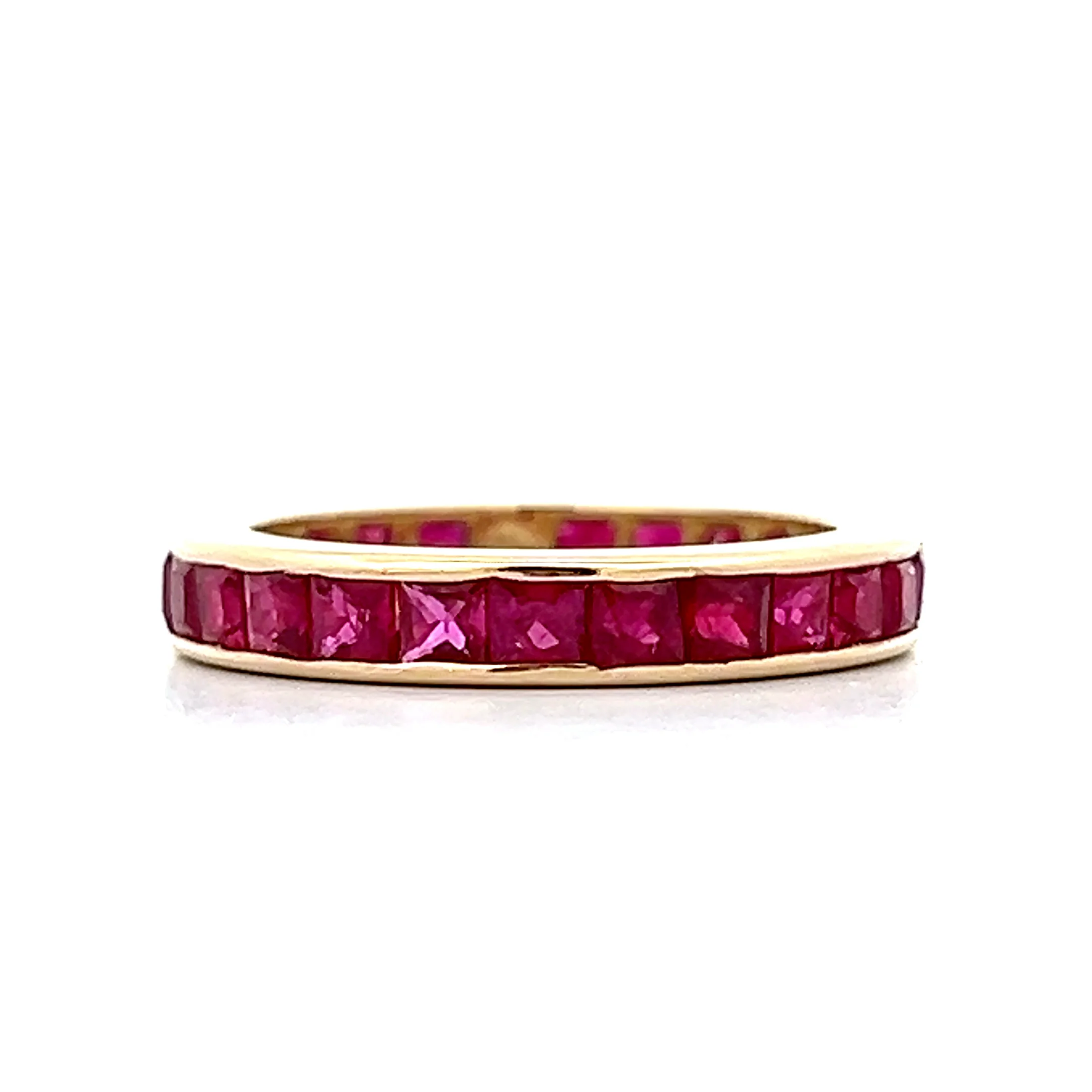 2 Carat Ruby Eternity Band in 18k Yellow Gold - Image 3