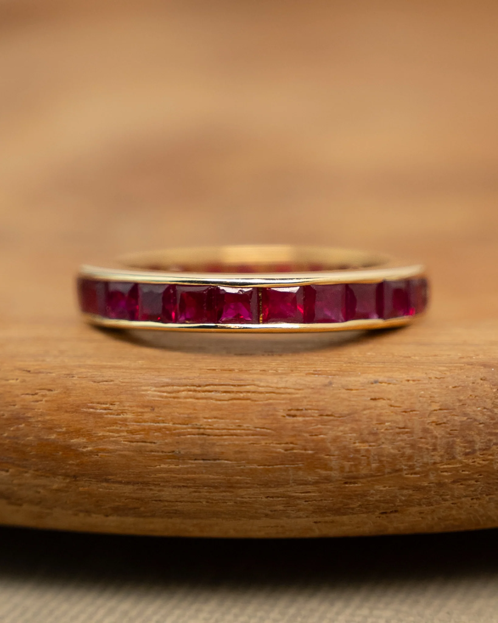 2 Carat Ruby Eternity Band in 18k Yellow Gold - Image 6