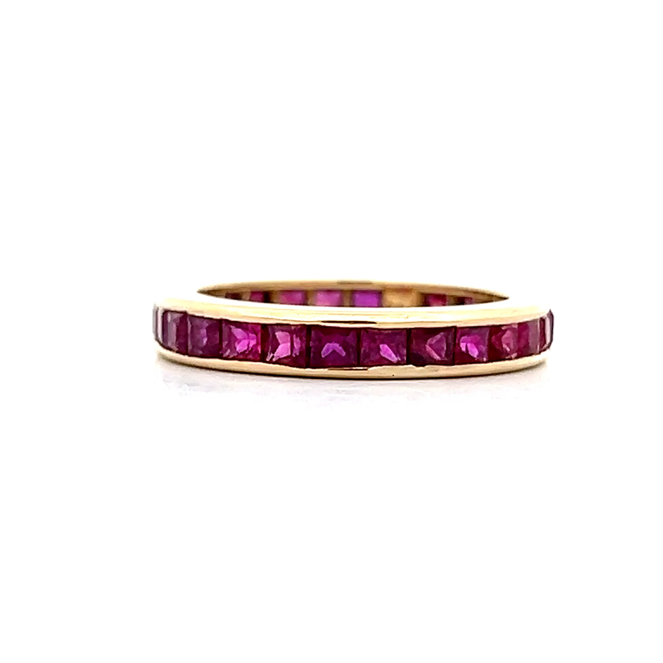 2 Carat Square Cut Ruby Eternity Band 18k - Image 3