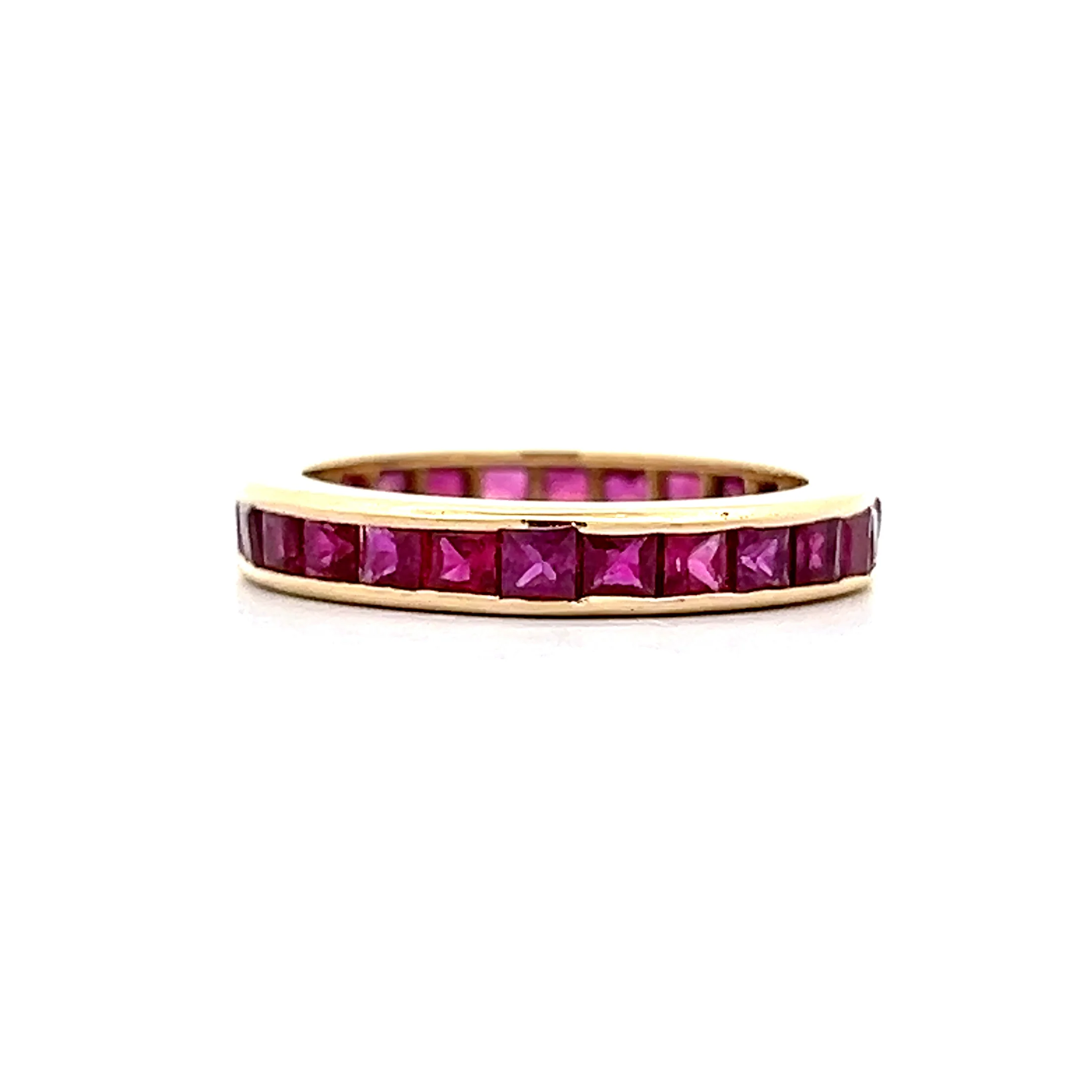 2 Carat Square Cut Ruby Eternity Band 18k - Image 4
