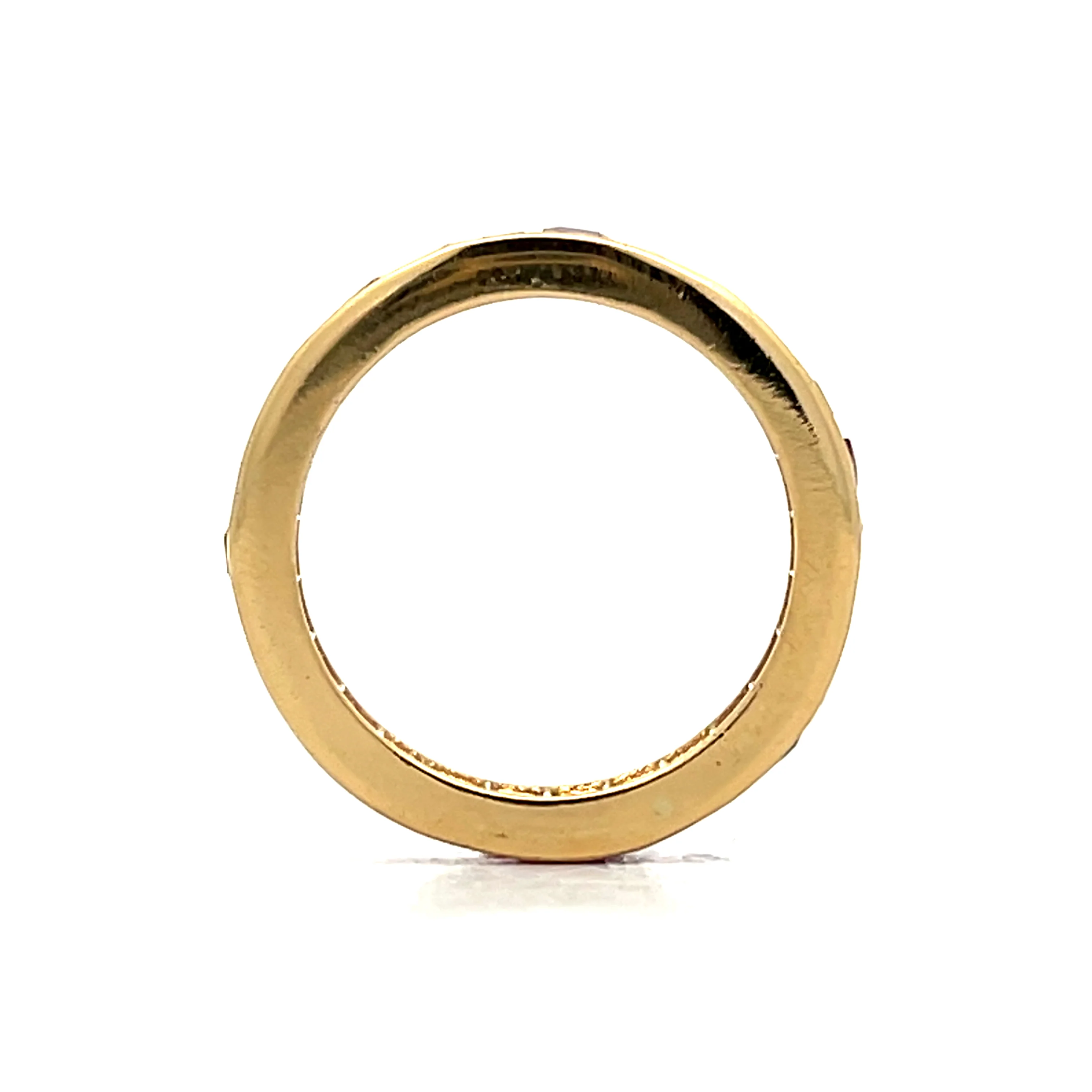 2 Carat Square Cut Ruby Eternity Band 18k - Image 5