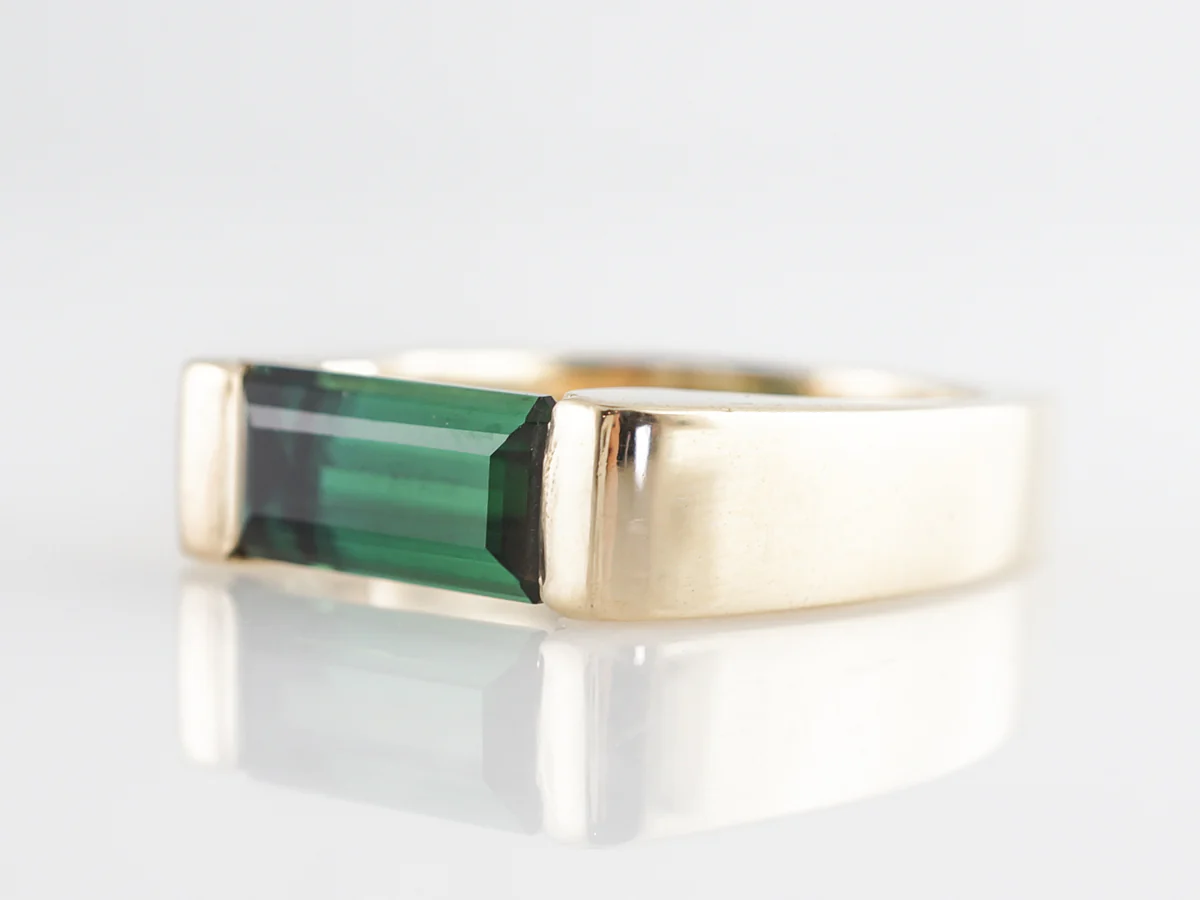 2 Carat Tourmaline Cocktail Ring in 14k Yellow Gold - Image 2