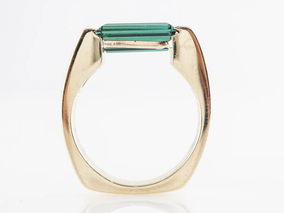 2 Carat Tourmaline Cocktail Ring in 14k Yellow Gold - Image 5