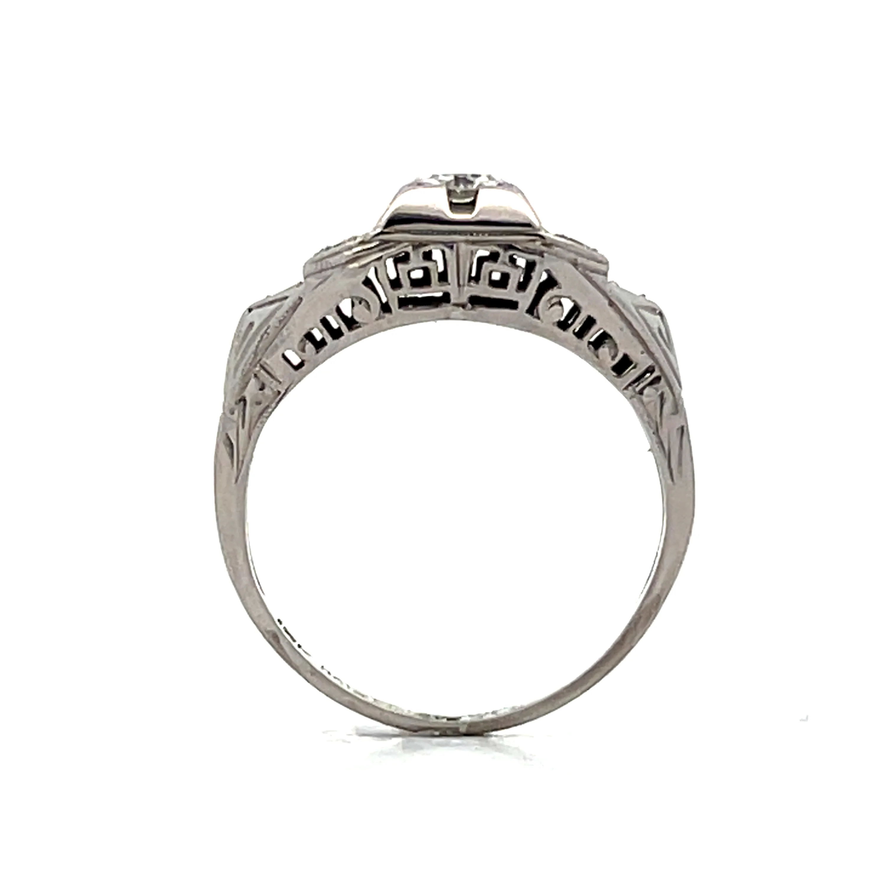 .20 Antique Art Deco Diamond Engagement Ring in 18k - Image 4