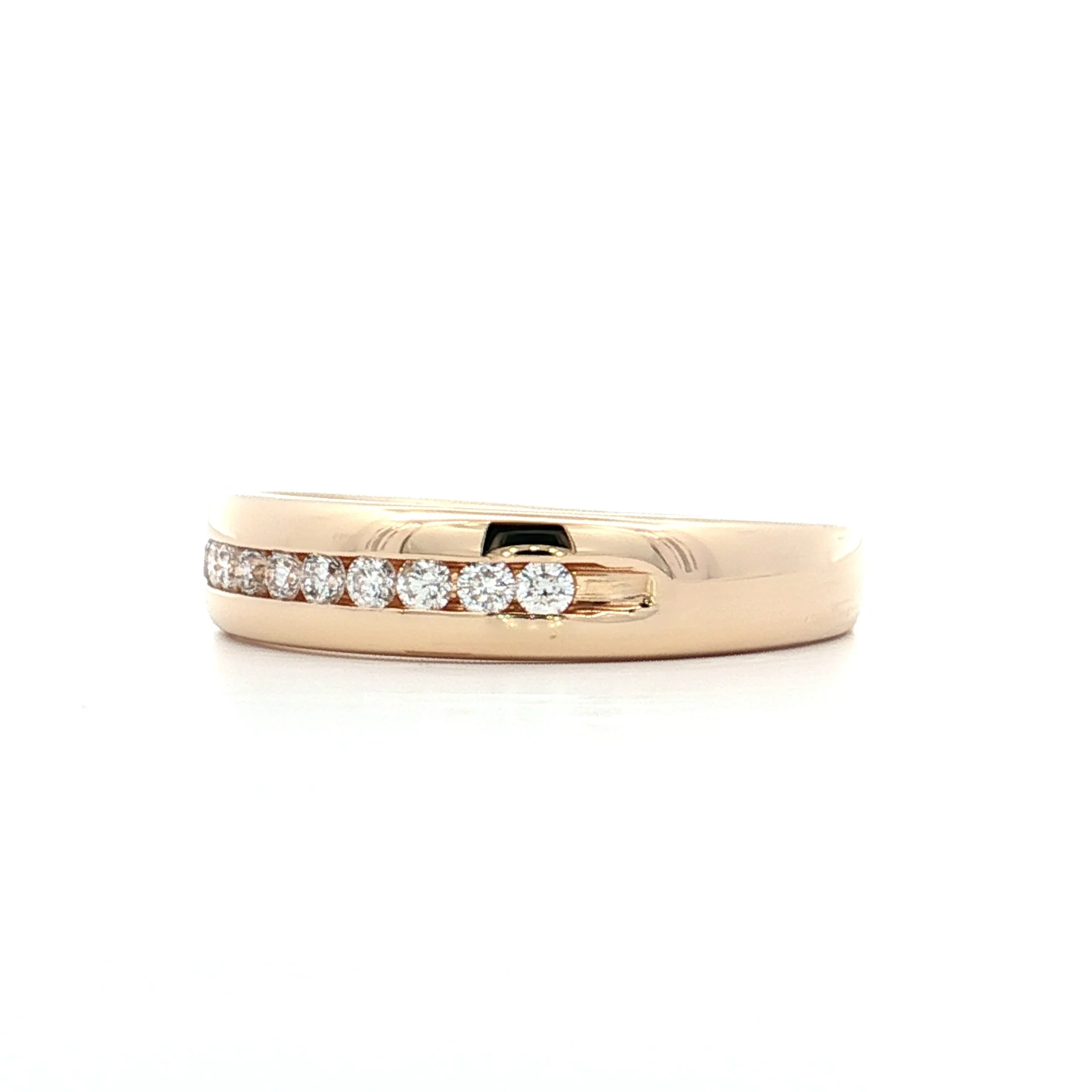 .20 Channel Diamond Wedding Band 14k Yellow Gold - Image 2