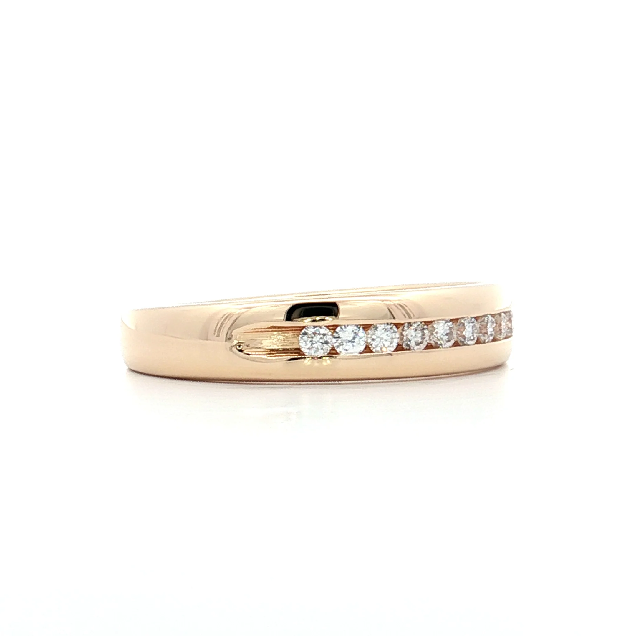 .20 Channel Diamond Wedding Band 14k Yellow Gold - Image 3