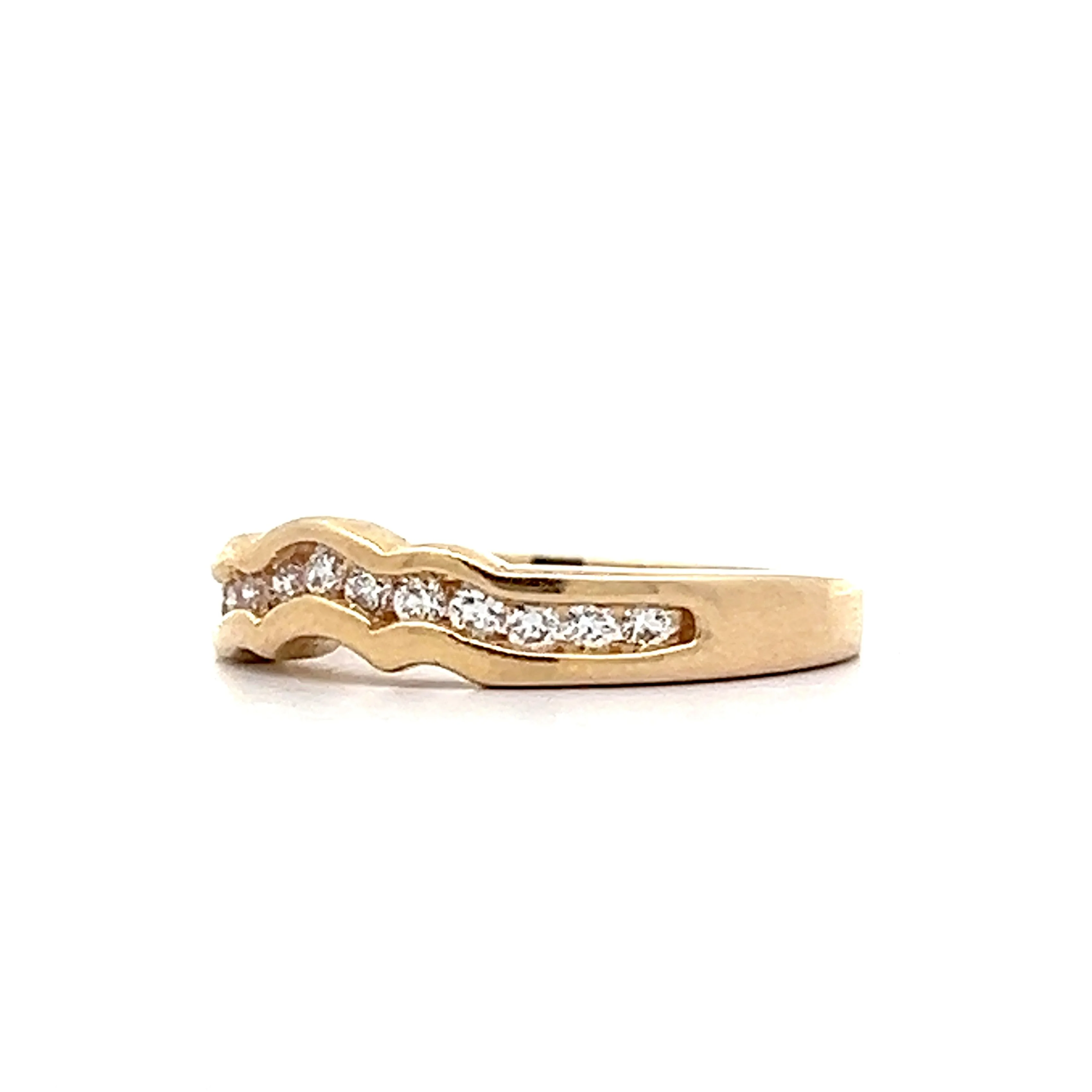 .20 Channel Set Diamond Contour Band in 14k - Image 2