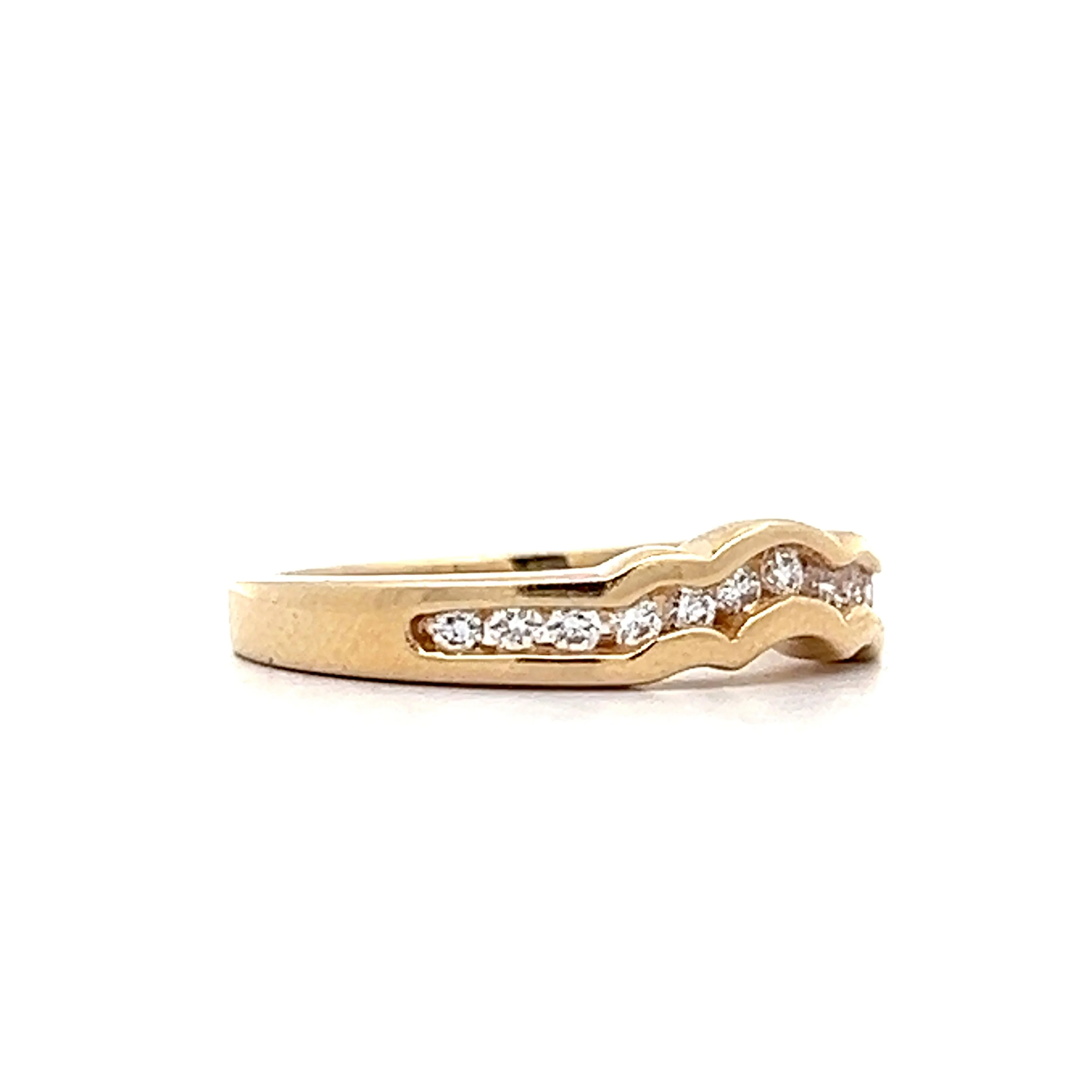 .20 Channel Set Diamond Contour Band in 14k - Image 3
