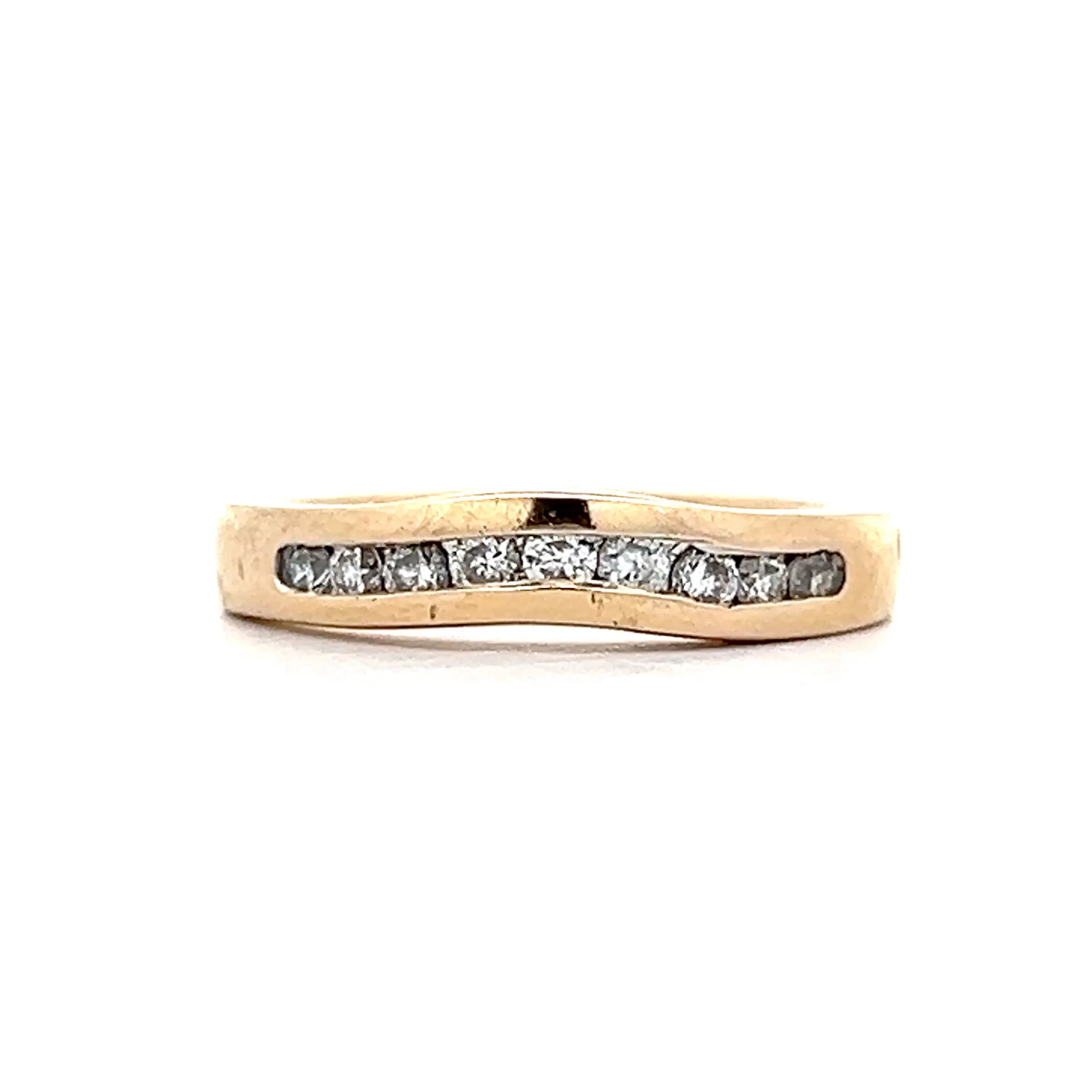 .20 Contour Channel Set Band in 14k Yellow Gold