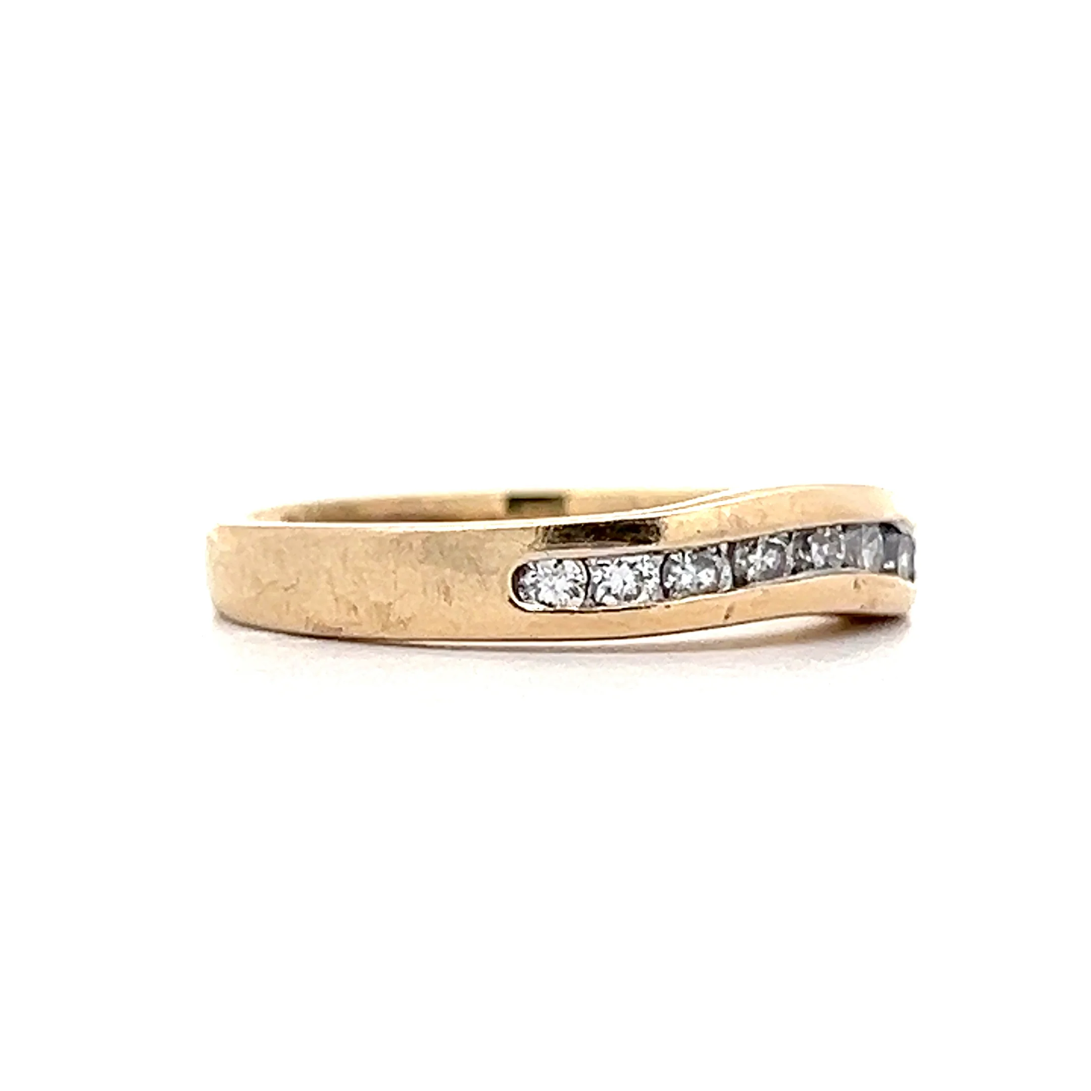 .20 Contour Channel Set Band in 14k Yellow Gold - Image 3