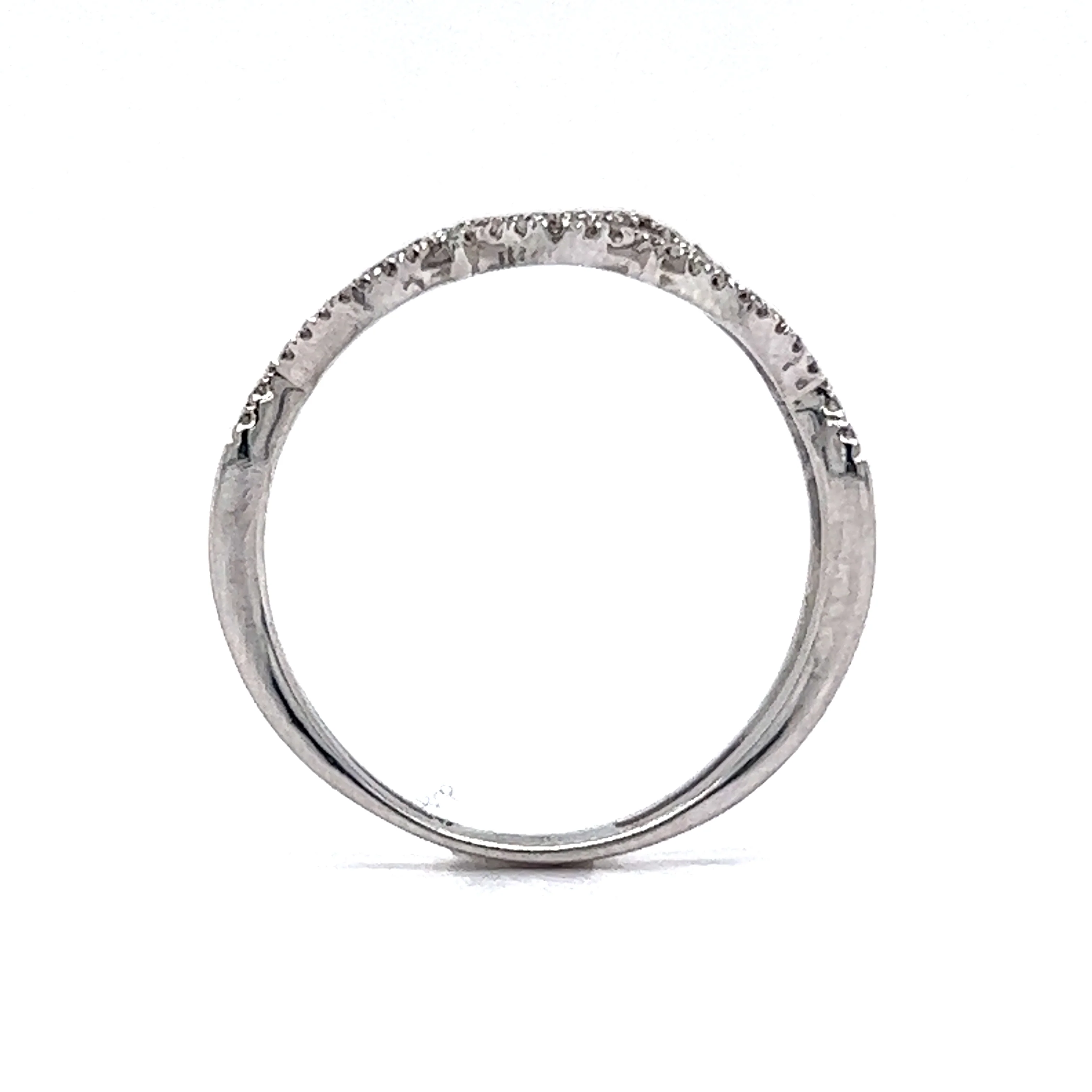 .20 Diamond Chevron Wedding Band in 18k White Gold - Image 4