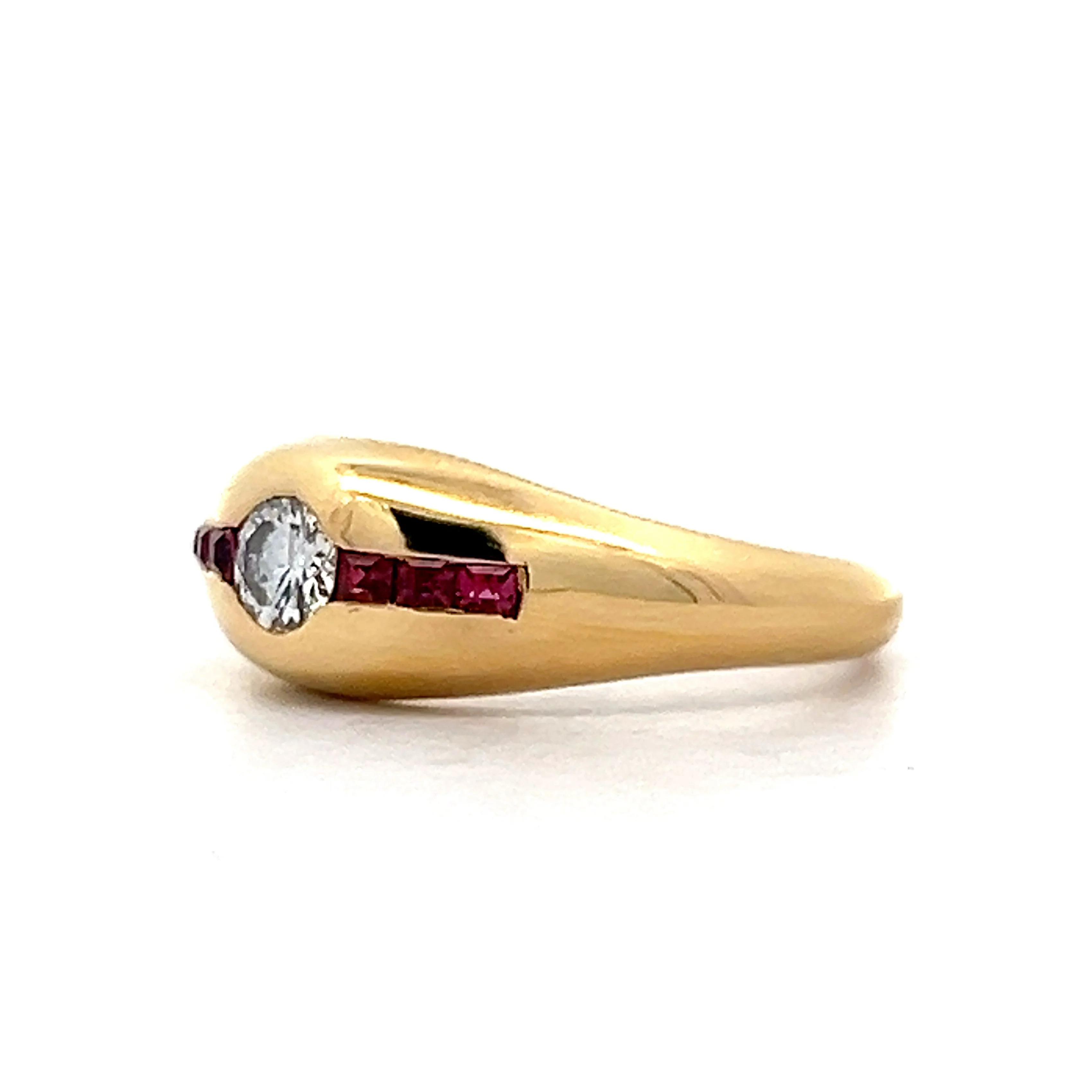 .20 Diamond & Ruby Ring in 18k Yellow Gold - Image 2