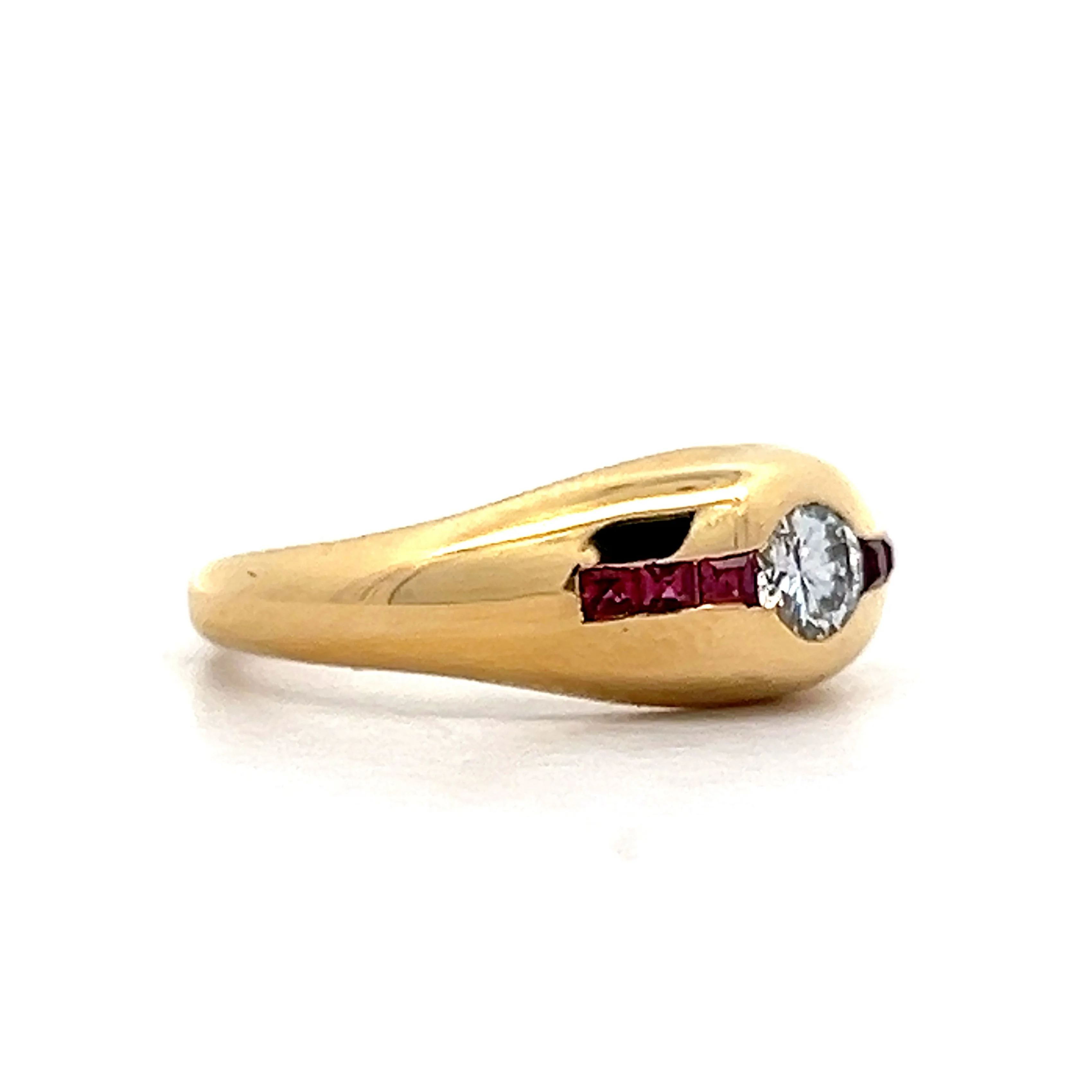 .20 Diamond & Ruby Ring in 18k Yellow Gold - Image 3