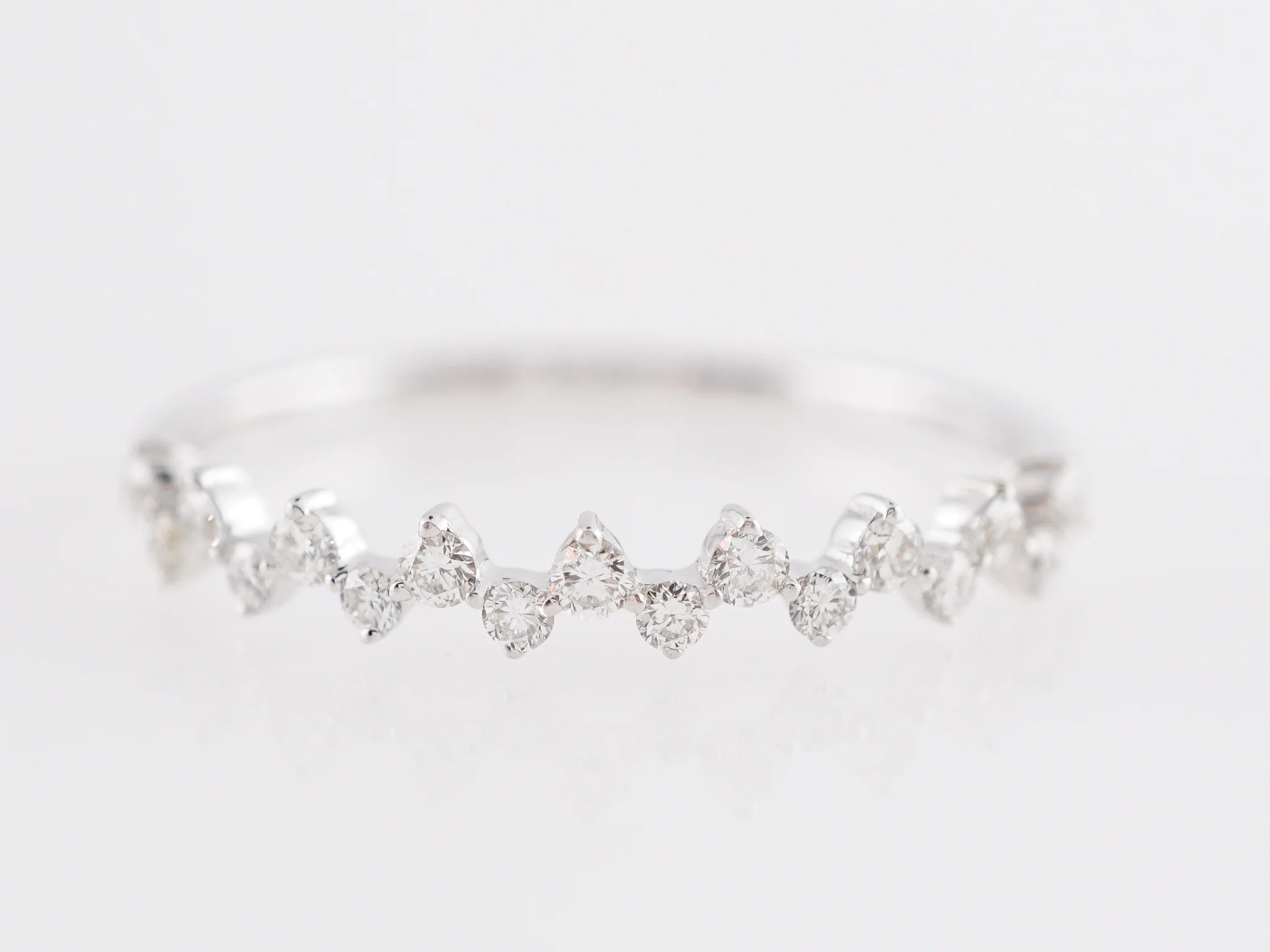 .20 Diamond Wedding Band in 18k White Gold