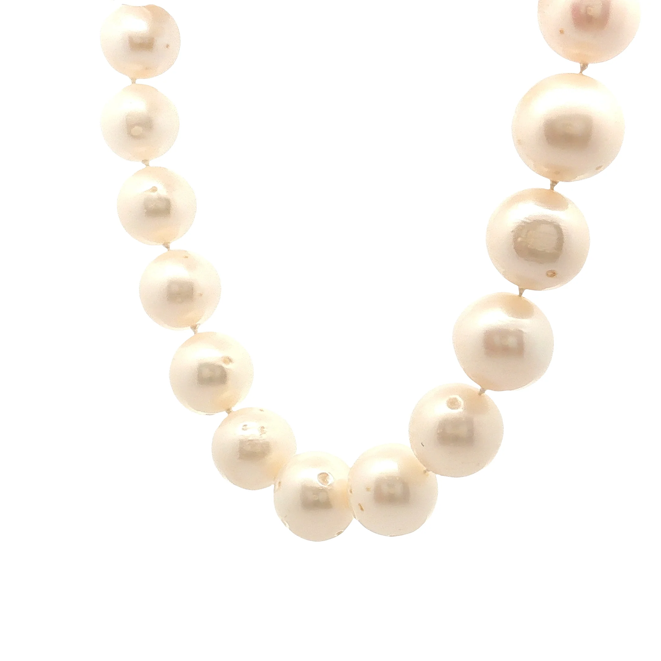 20" Freshwater Pearl Necklace 14k Yellow Gold - Image 2