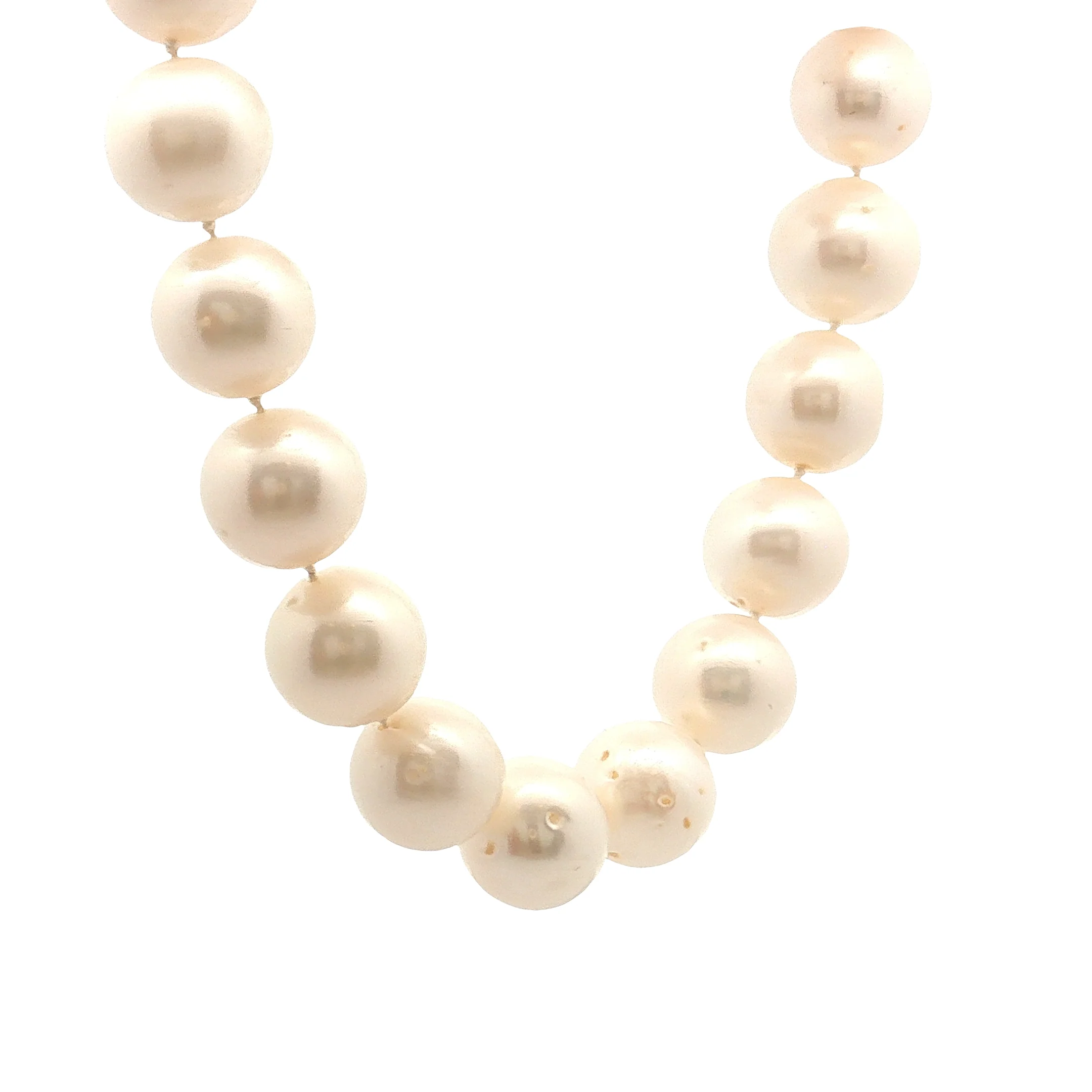 20" Freshwater Pearl Necklace 14k Yellow Gold - Image 3