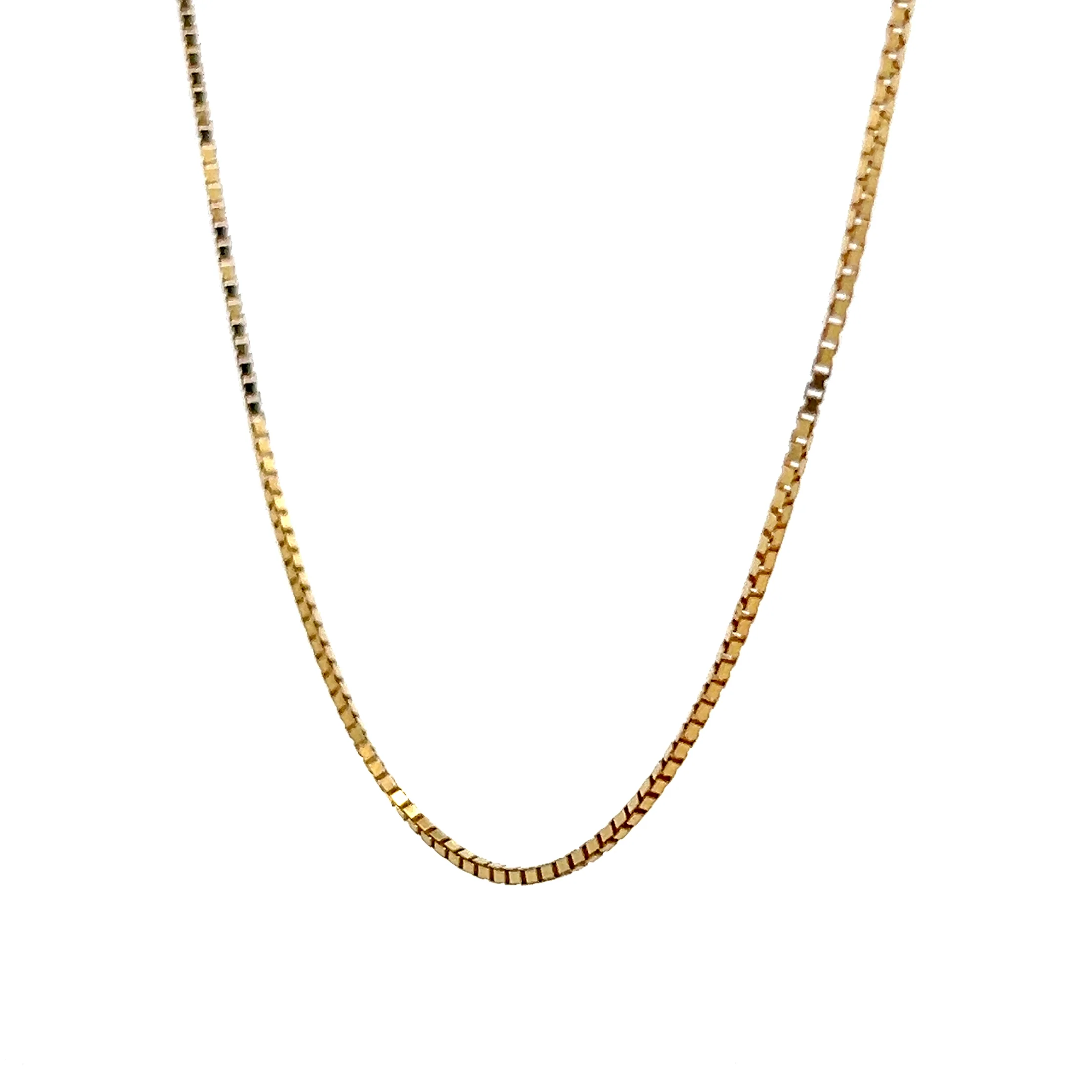 20 Inch Box Chain Necklace in 14k Yellow Gold - Image 2