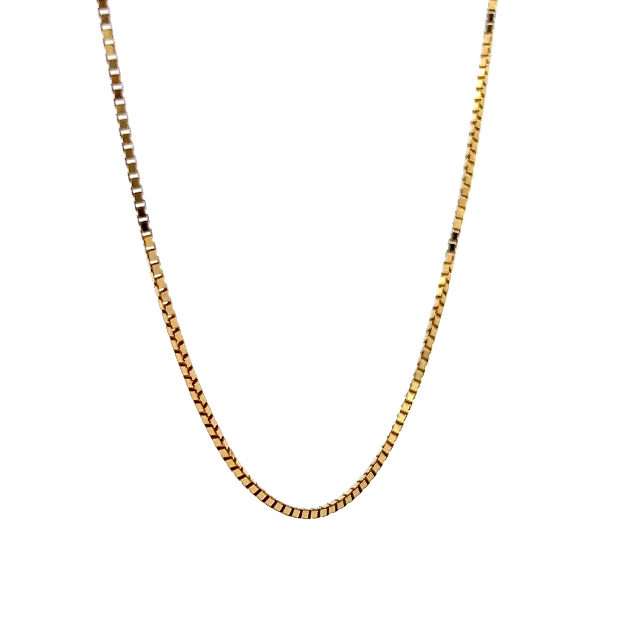20 Inch Box Chain Necklace in 14k Yellow Gold - Image 3