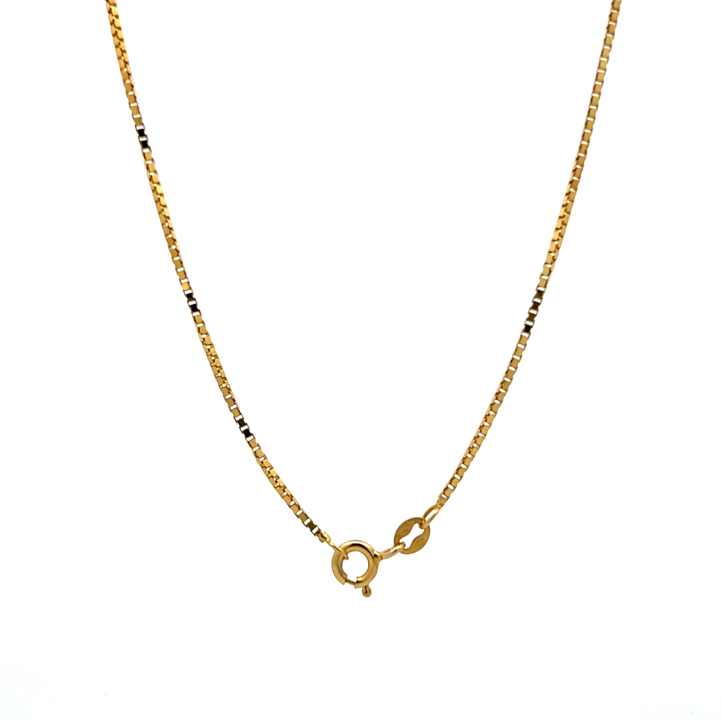 20 Inch Box Chain Necklace in 14k Yellow Gold - Image 4