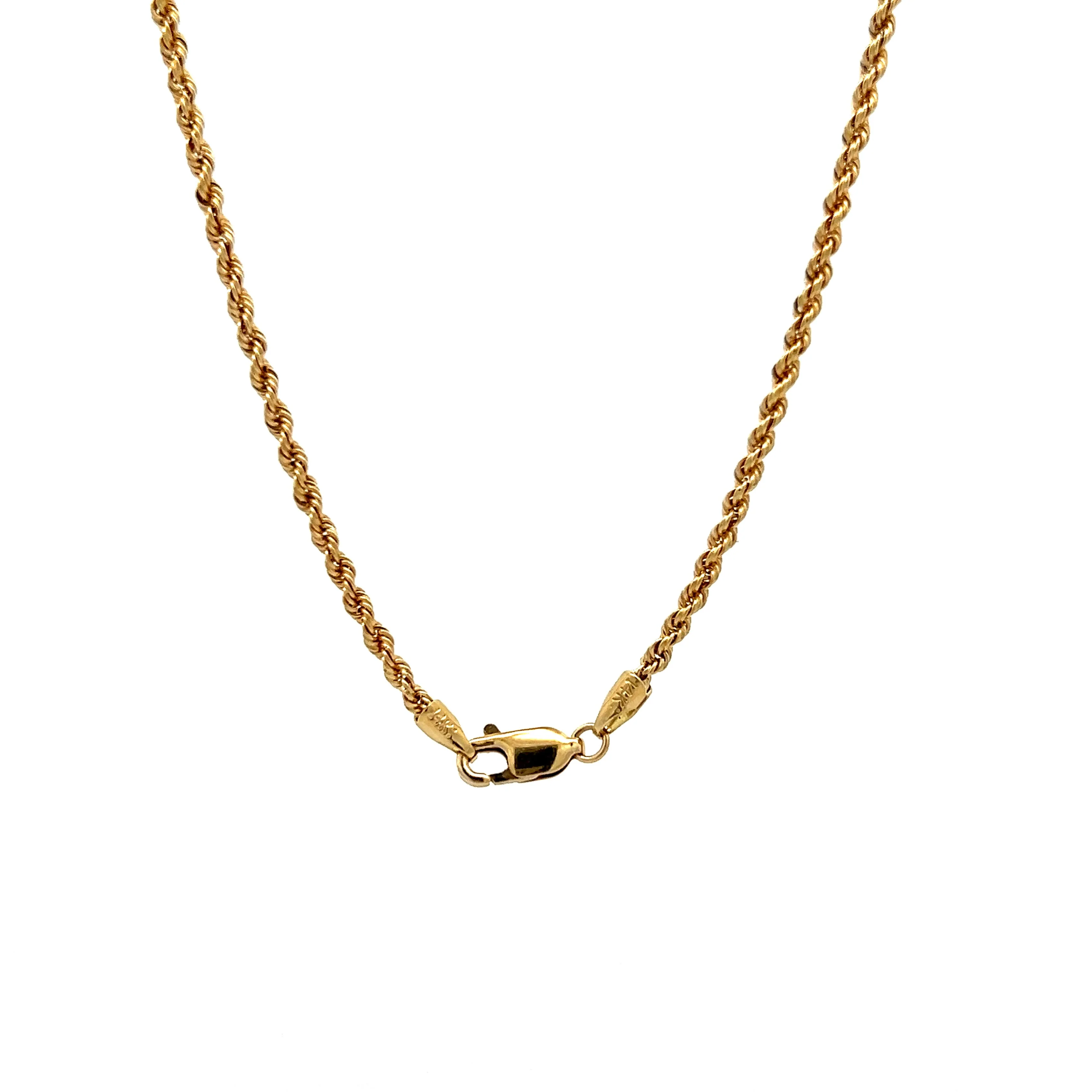20 Inch Rope Necklace in 14k Yellow Gold - Image 4