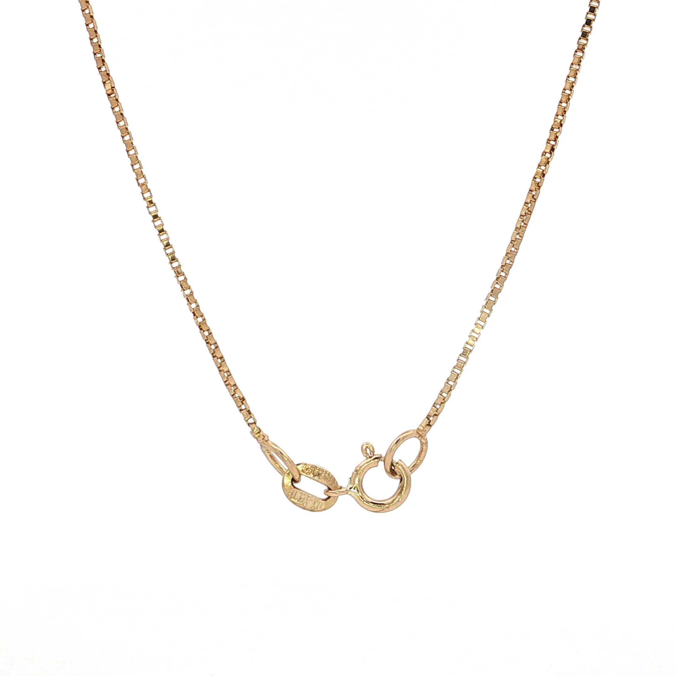 20 Inch Thin Box Chain Necklace 14k Yellow Gold - Image 4