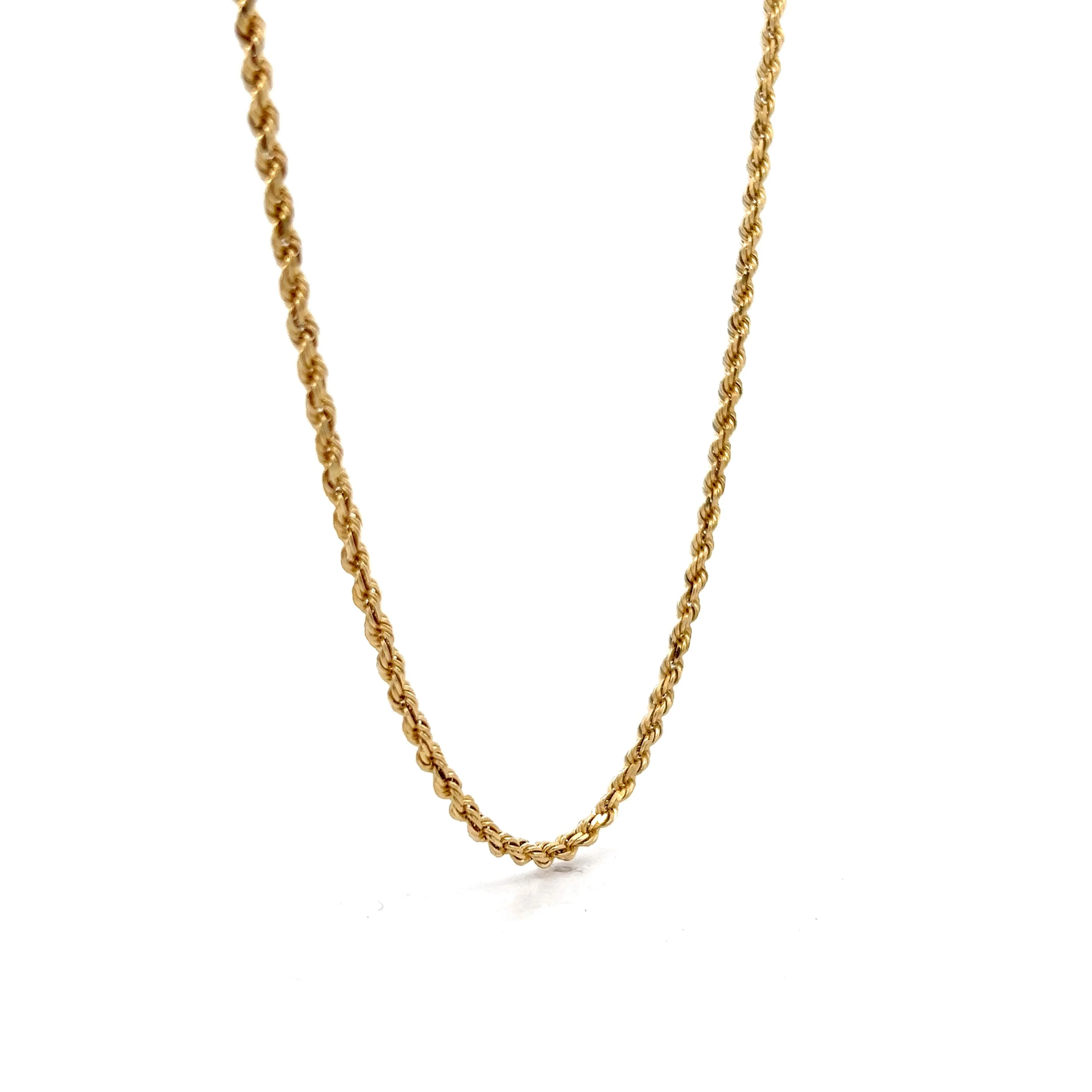 20 Inch Unisex Rope Chain in 14k Yellow Gold - Image 3