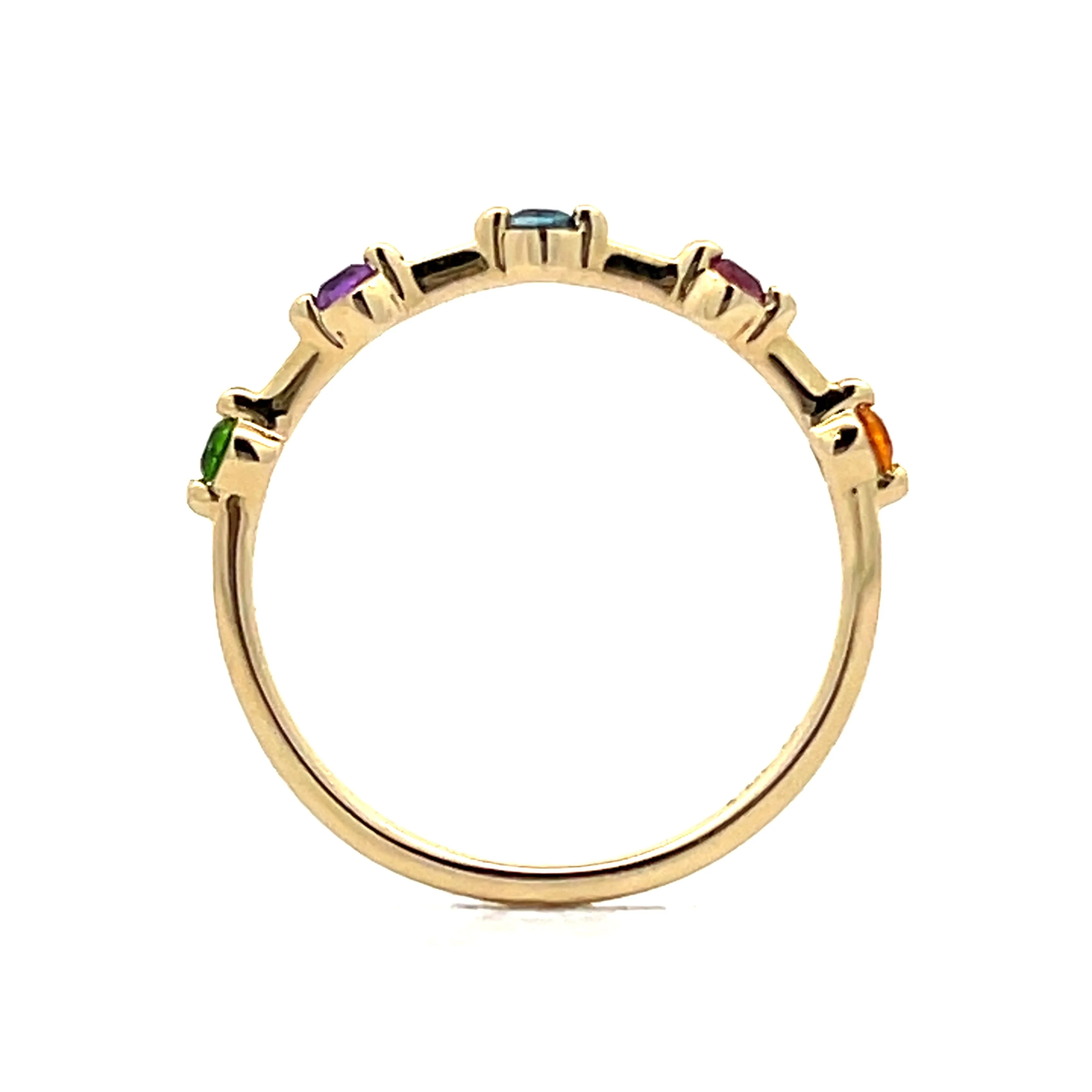 .20 Multi-Gemstone Stacking Band in 14k Yellow Gold - Image 4