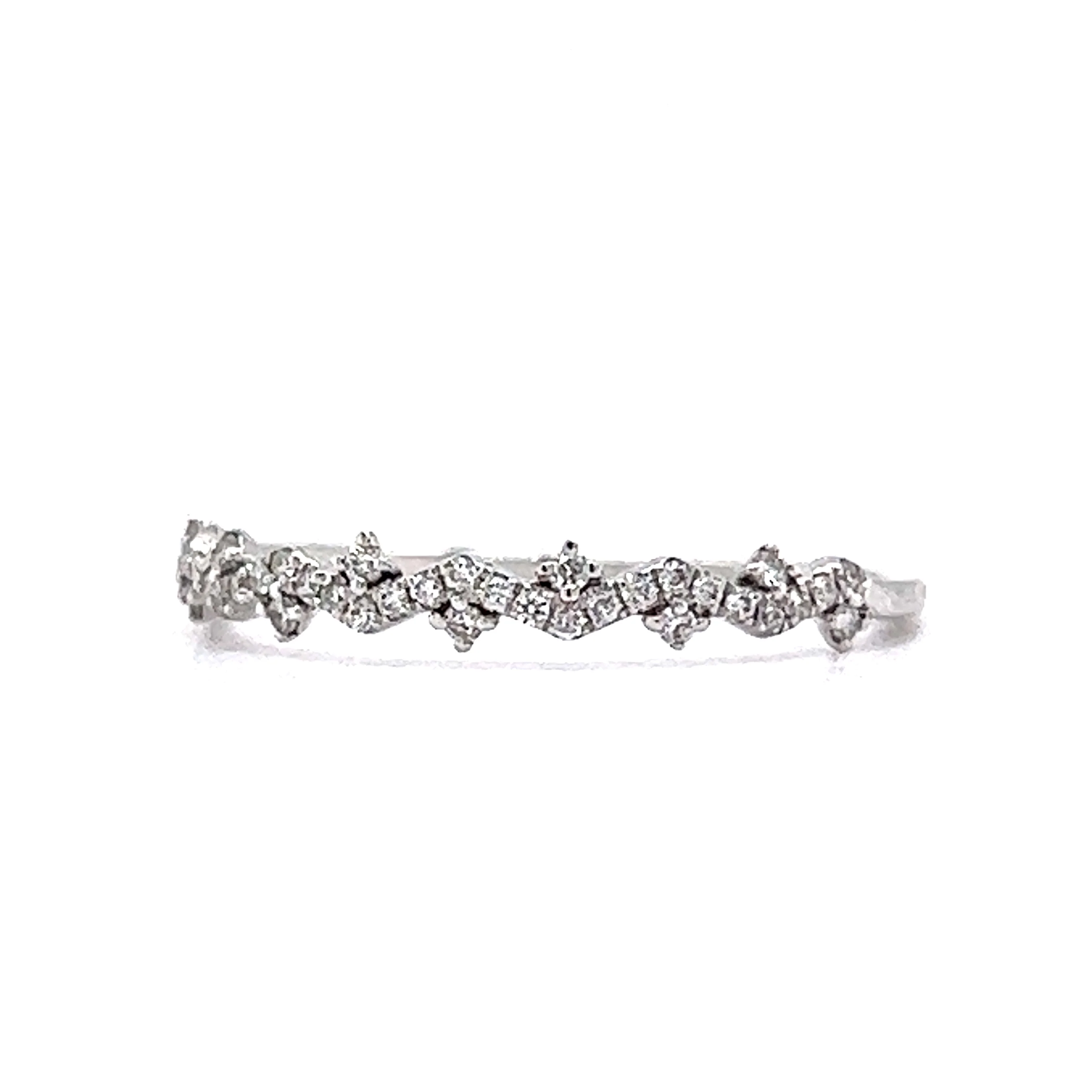 .20 Pave Diamond Wedding Band in 14k White Gold - Image 2