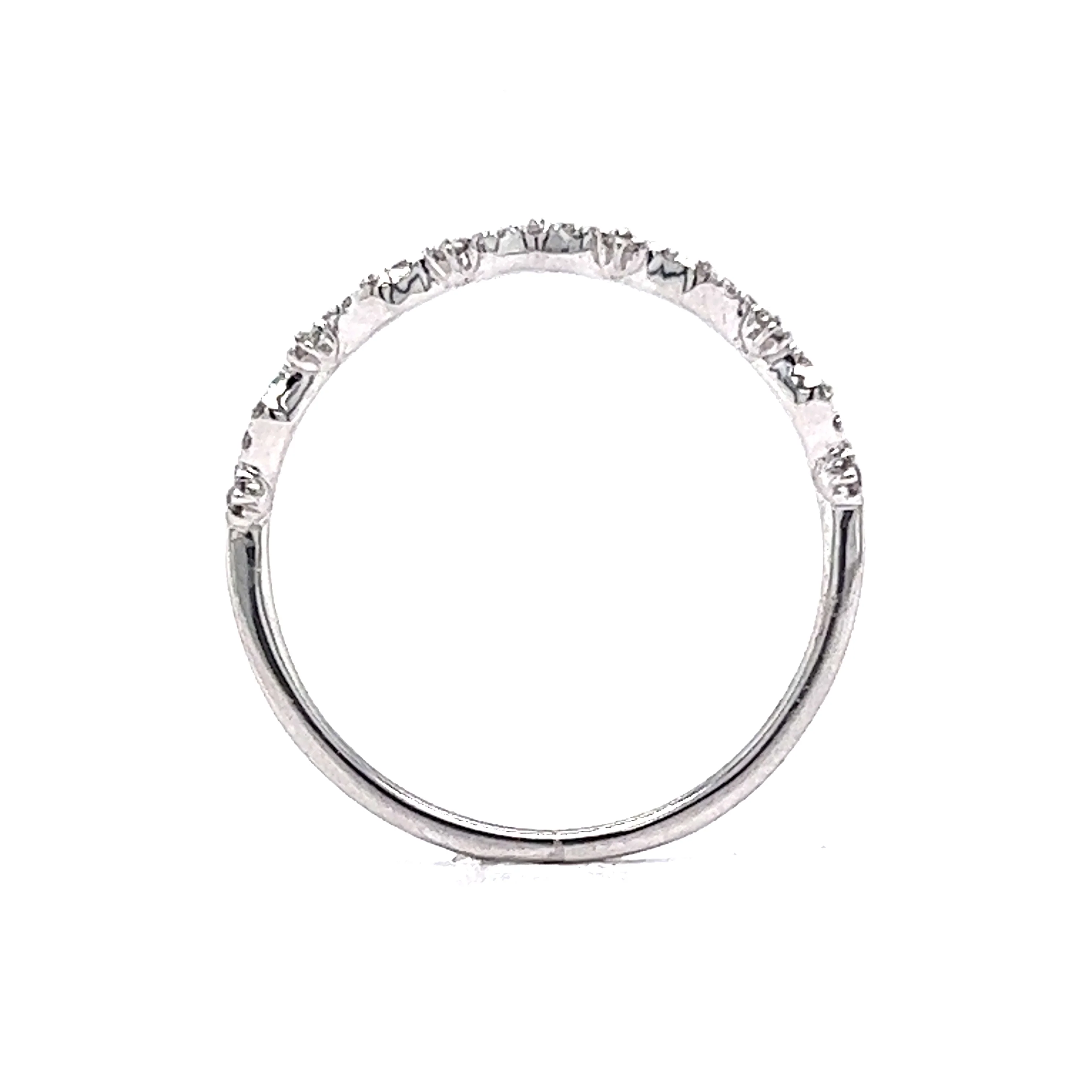 .20 Pave Diamond Wedding Band in 14k White Gold - Image 4