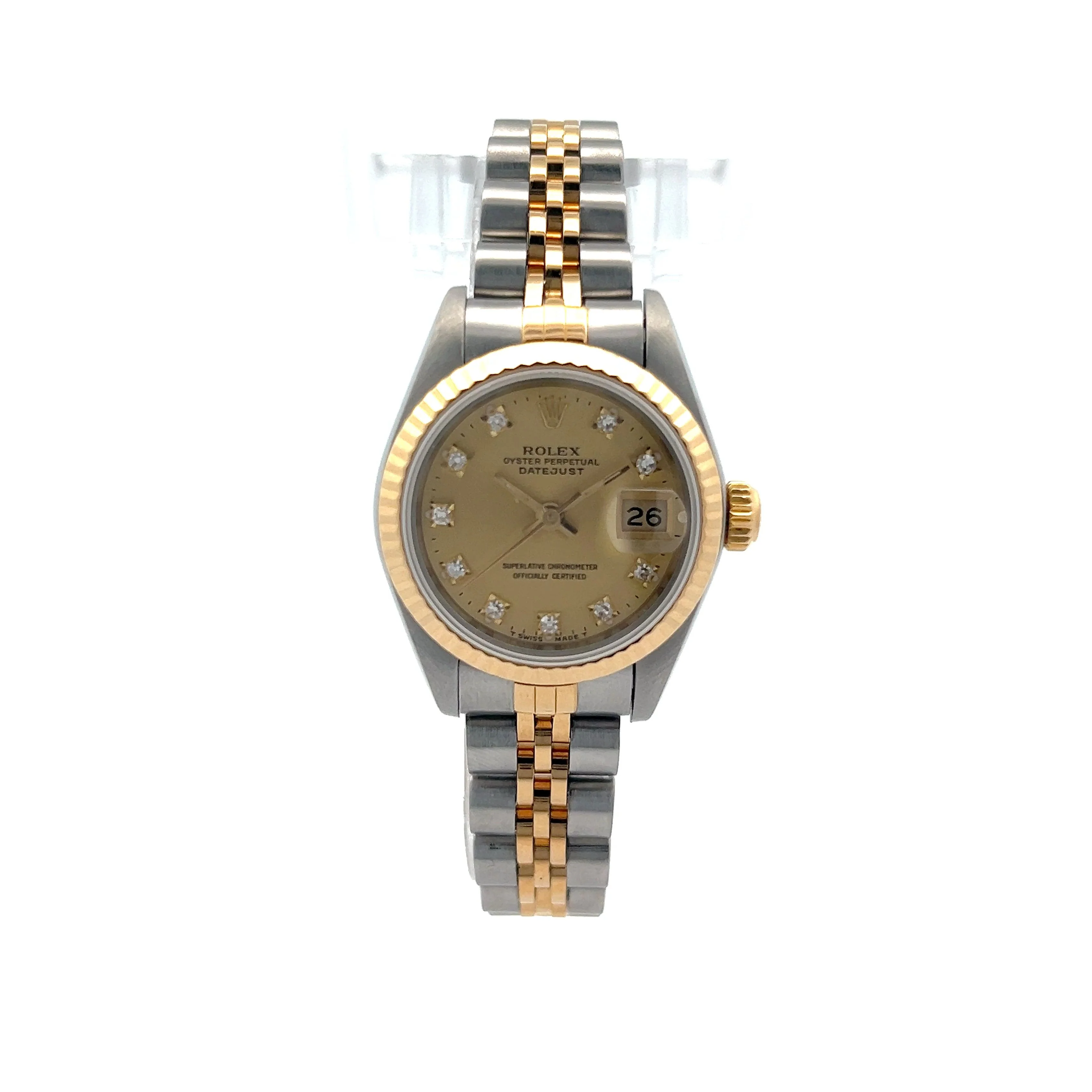 .20 Rolex Ladies Diamond Datejust 69173 in Stainless Steel & 18k