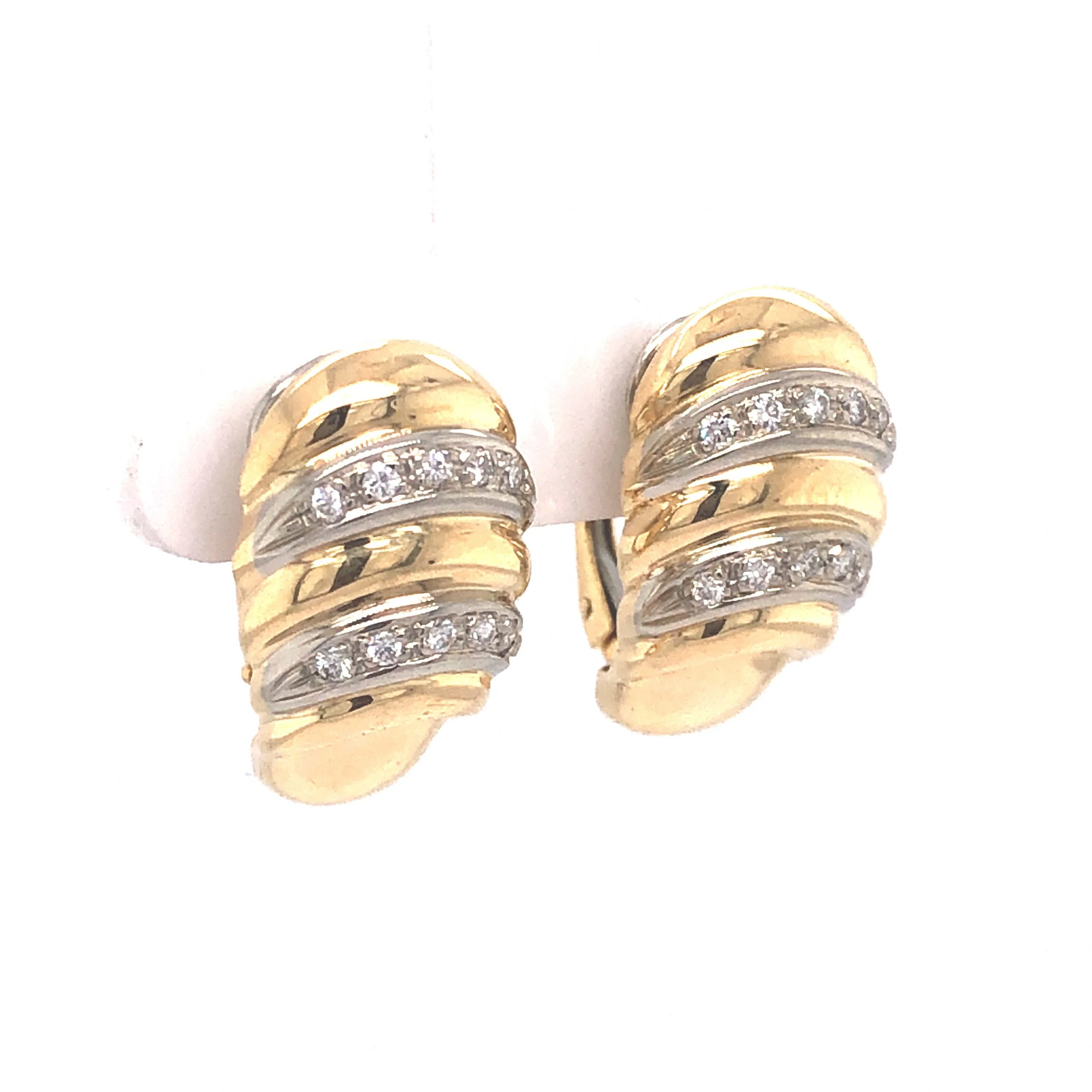 .20 Round Brilliant Cut Diamond Earrings in 18k Gold - Image 3