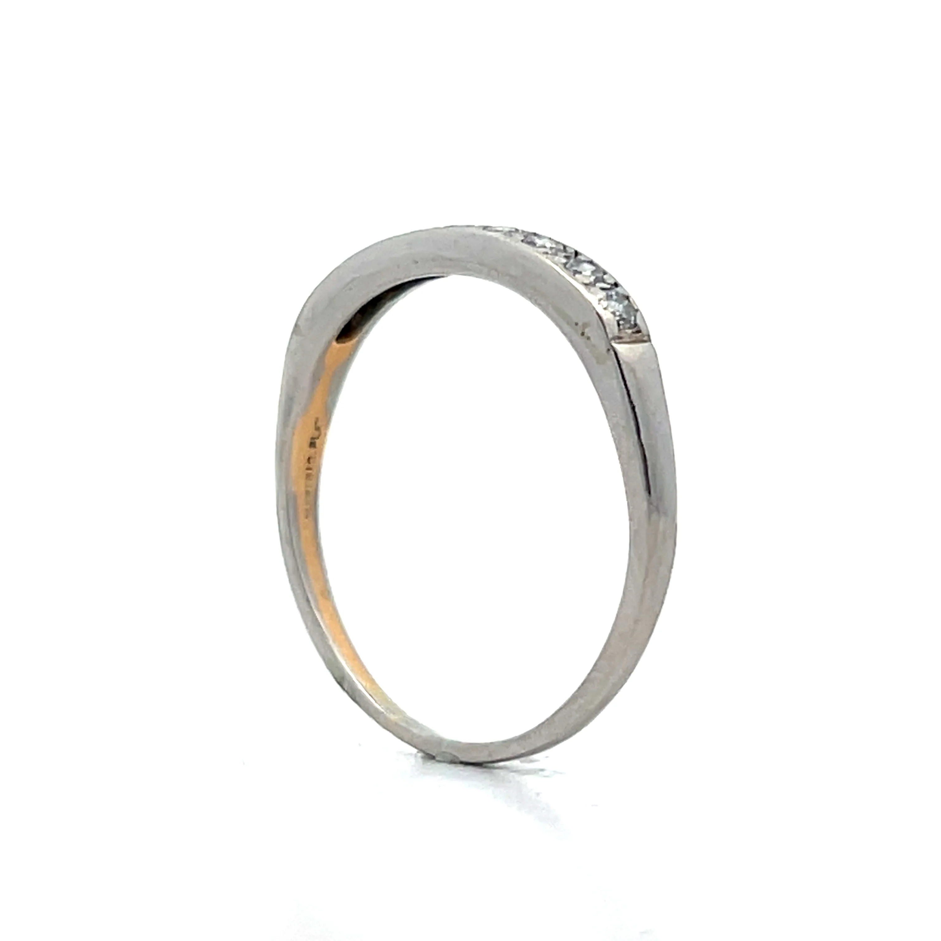 .20 Round Diamond Channel Set Band in Platinum - Image 5