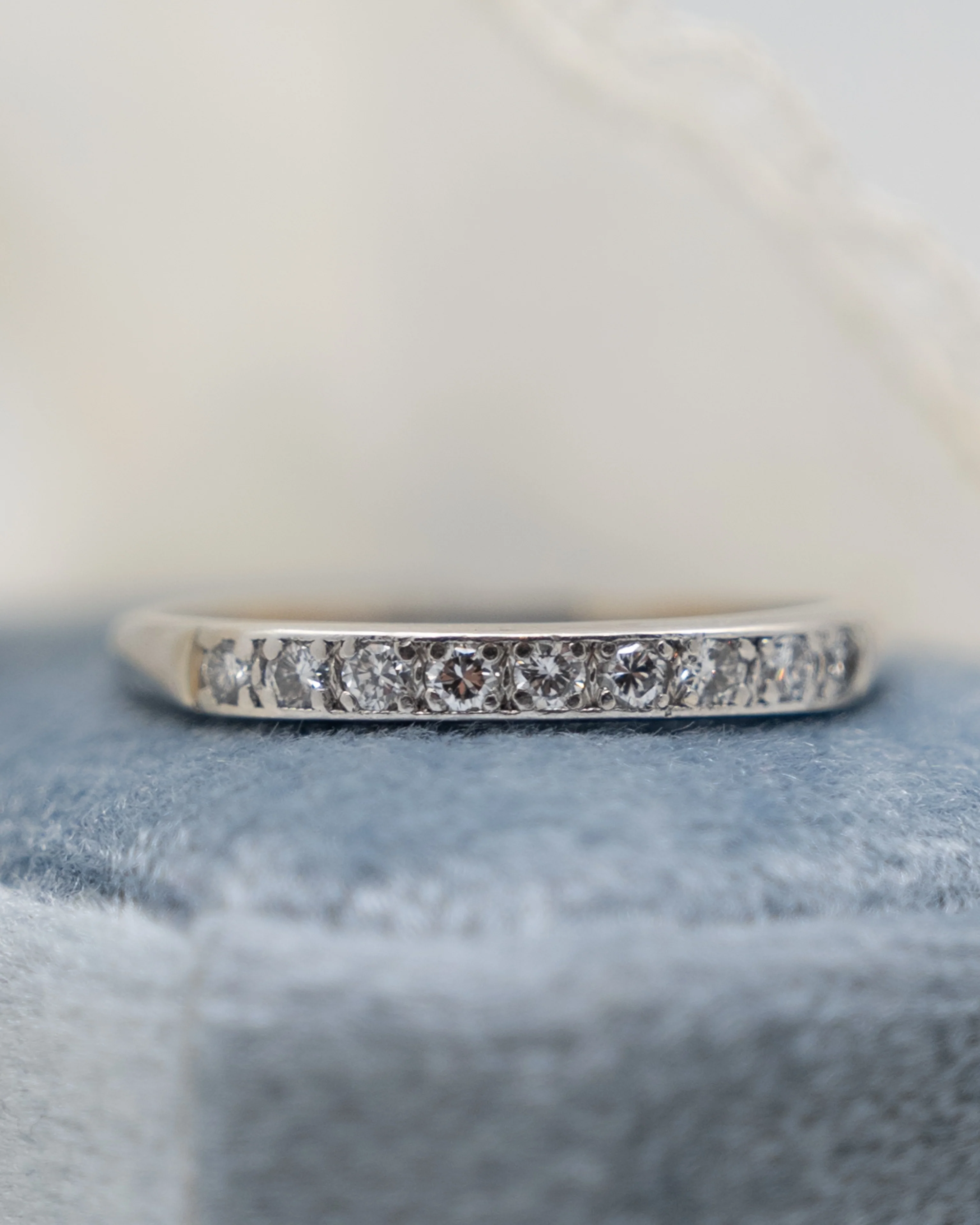 .20 Round Diamond Channel Set Band in Platinum - Image 6